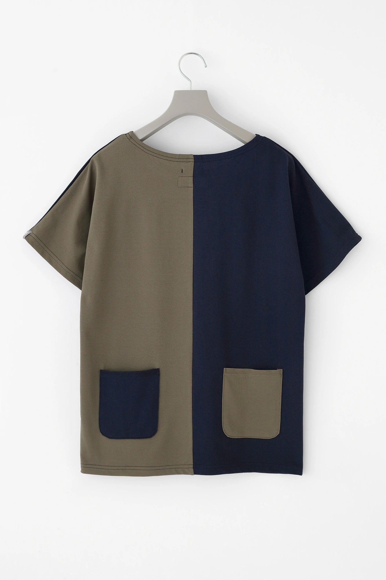 C/CM(R) カノコニット 型ぬきTシャツ／ネイビー×ローアンバー