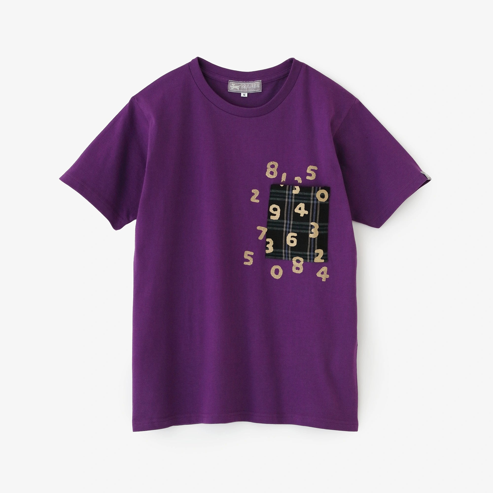 [Expédition prévue vers le 30 juin] T-shirt à poche à manches courtes [5.0]/Violet x SO-SU-U Kon
