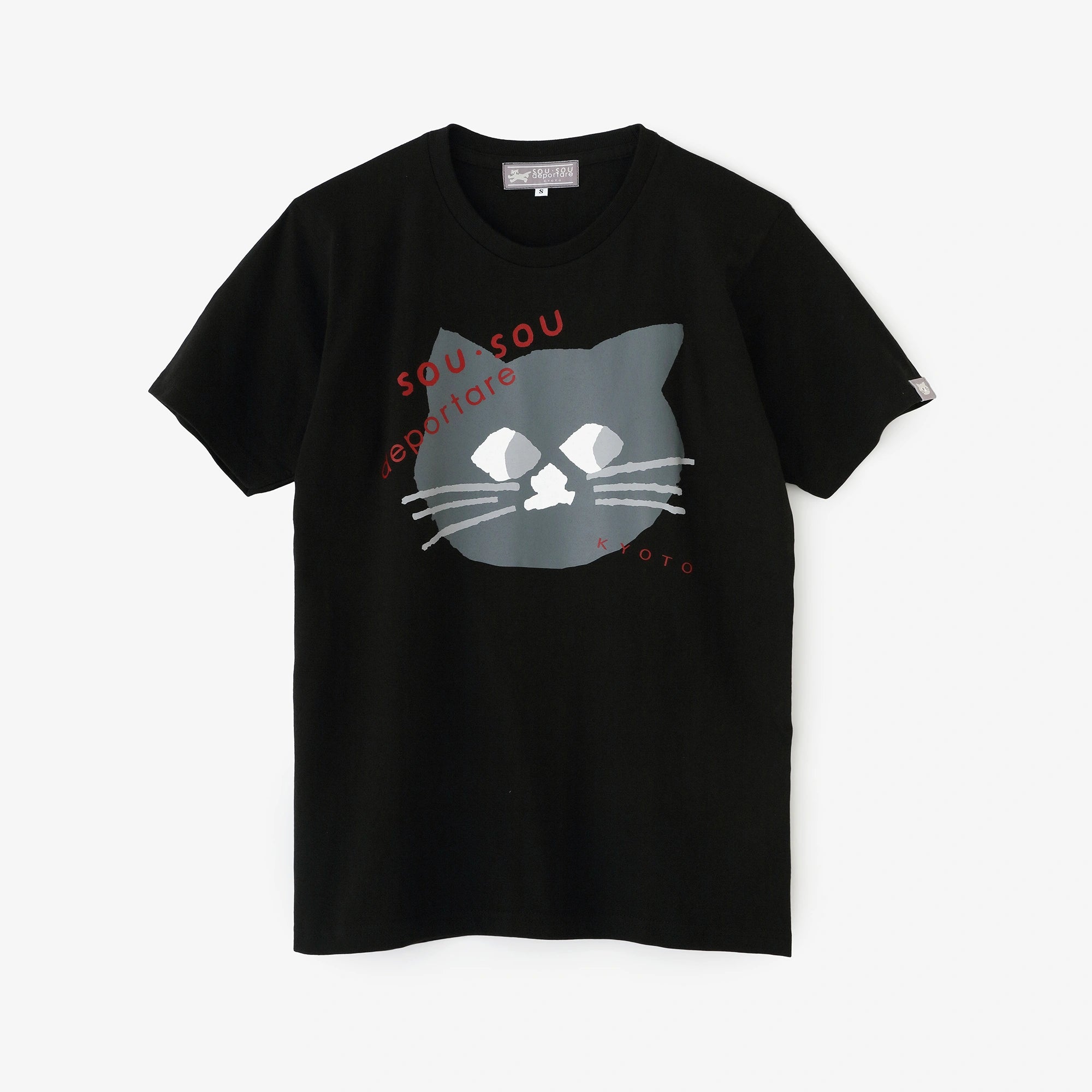【6月30日頃発送予定】depoニャン 半袖Tシャツ[5.0]／ブラック