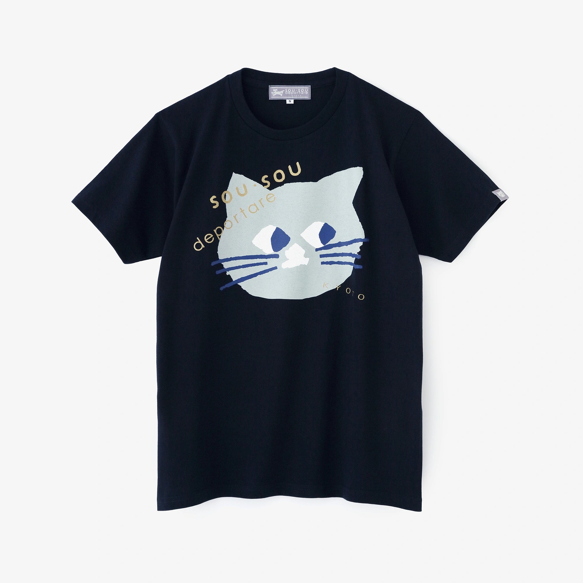 【6月30日頃発送予定】depoニャン 半袖Tシャツ[5.0]／ネイビー