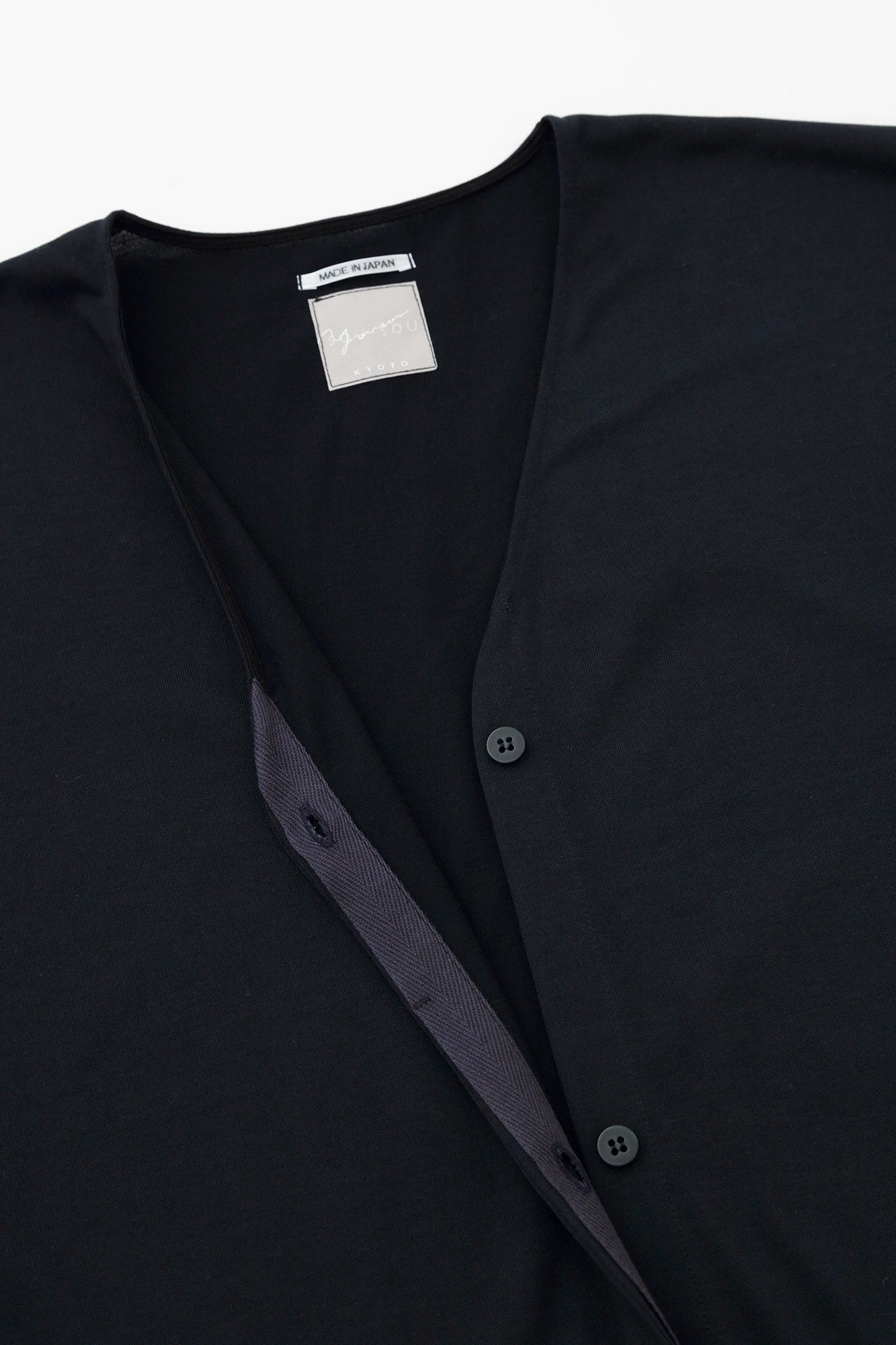 병렬 얀 저지 V넥빛튜닉코트/다크 네이비