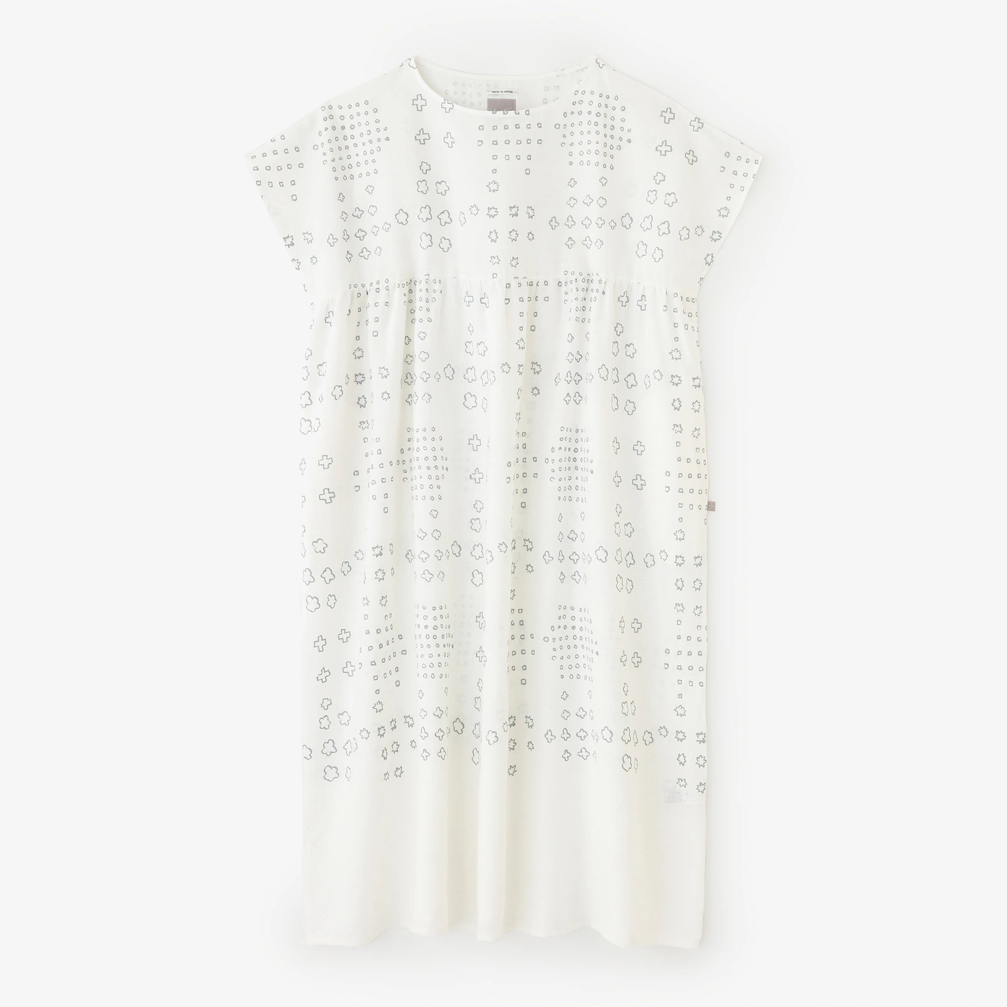 Robe froissée en lin/Mountain Arare White