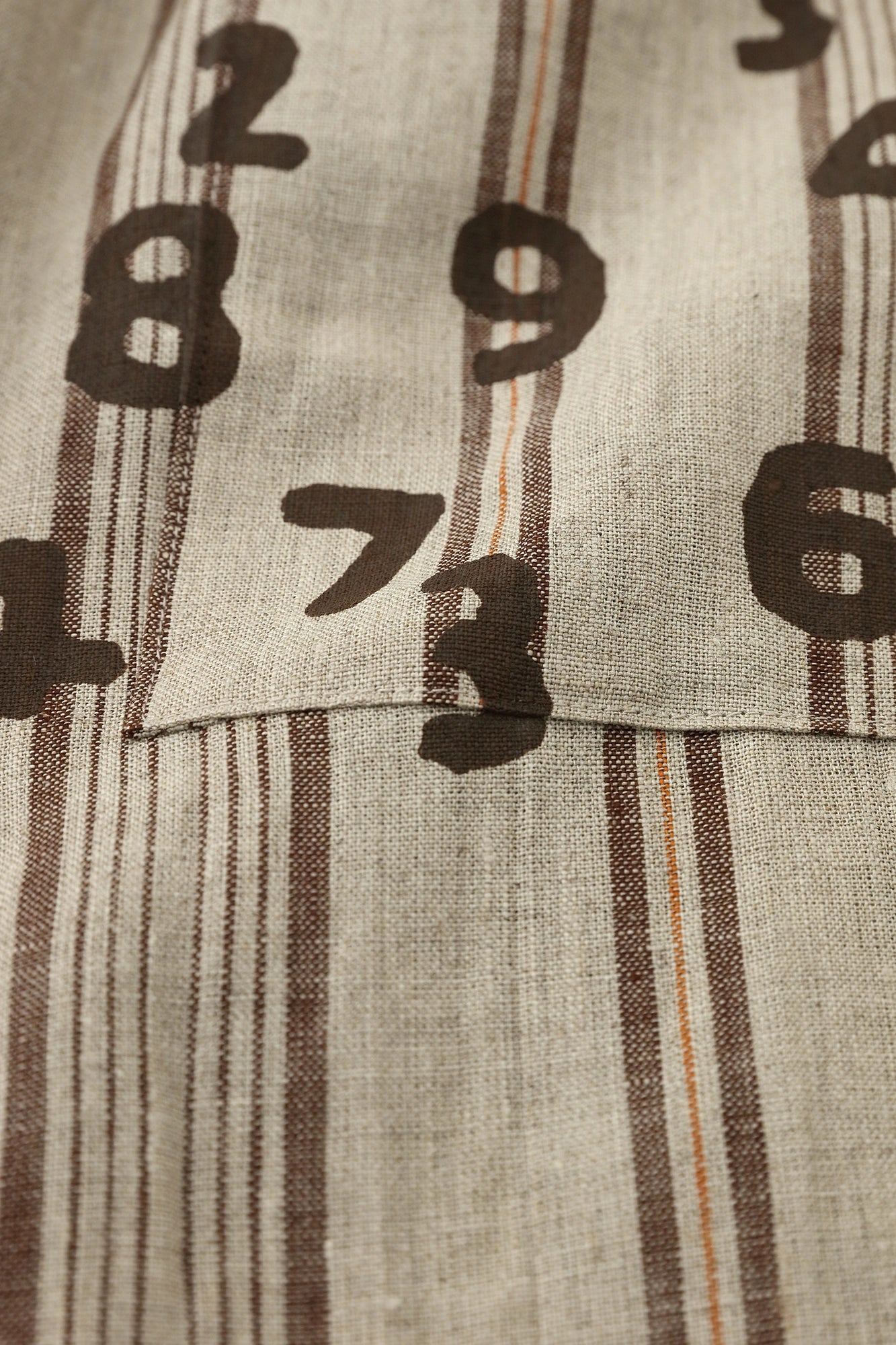 Linen Random Stripe Wide Pants／Biscuit Beige