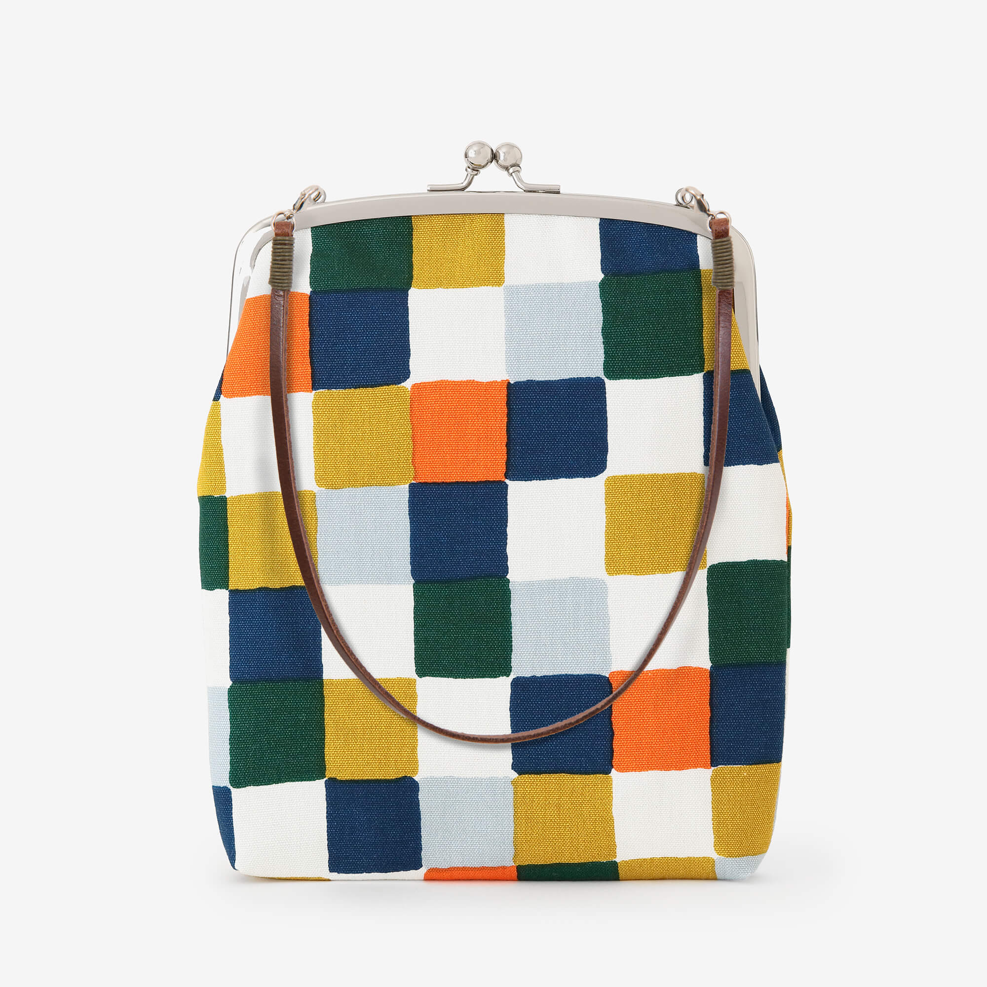 12号帆布 軟（なん）がま口 （大）／日々（ひび） 朝茶事（あさちゃじ）