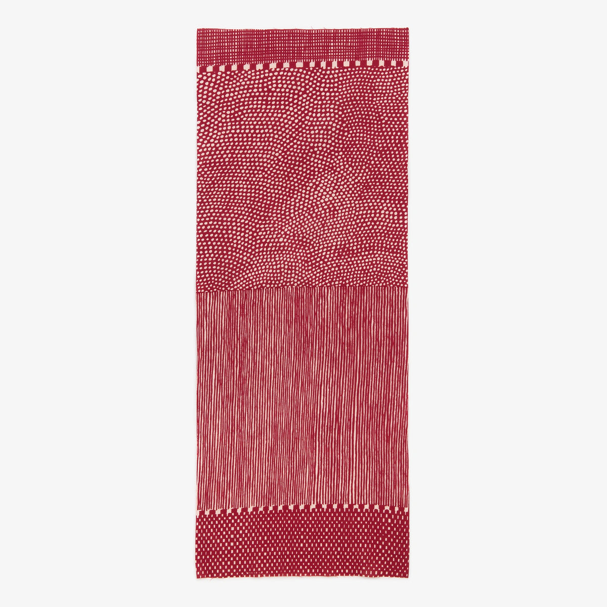Ise Momen textile tenugui/Ma Thé blanc (Shiracha) x Haricot rouge (Azuki)