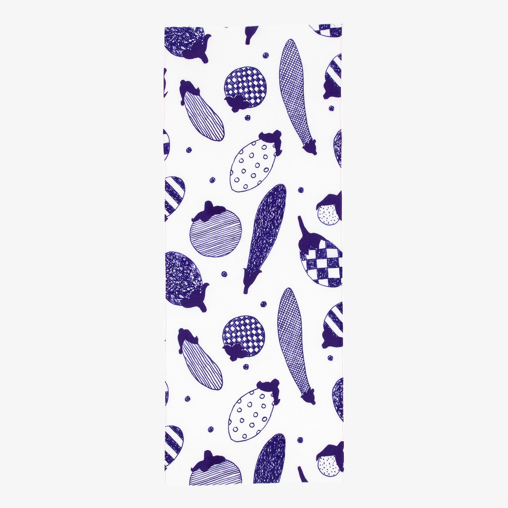 Ise-Baumwolltextil Tenugui/Aubergine