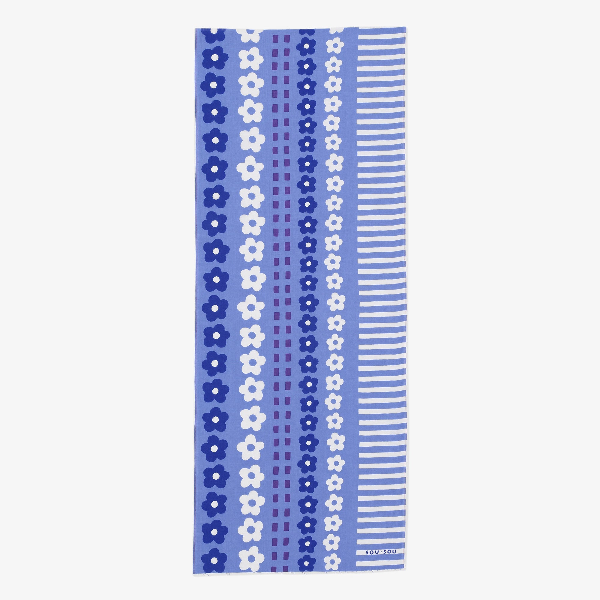 【net限定】伊勢木綿 textile手ぬぐい／南蛮模様（なんばんもよう） 露草（つゆくさ）