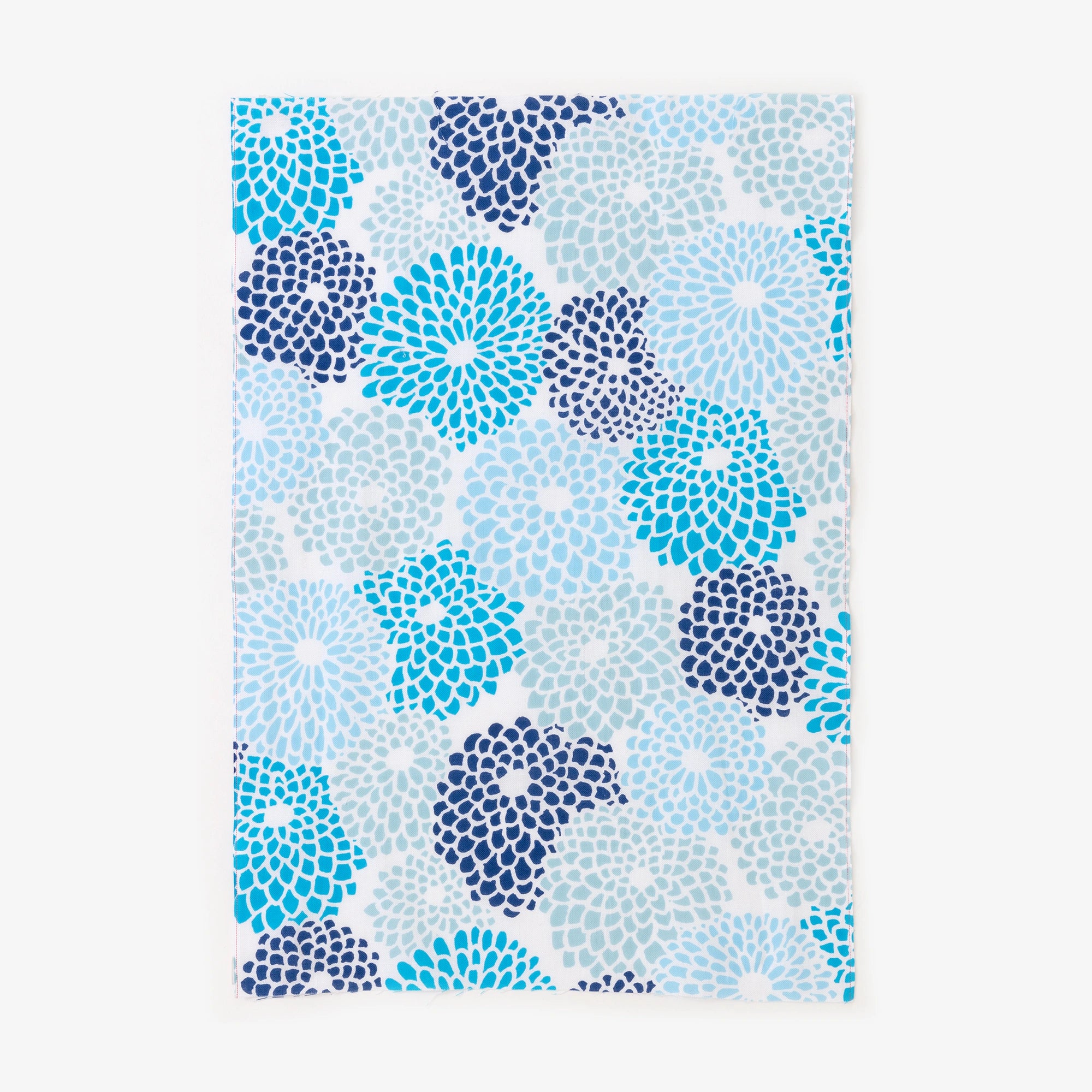 伊勢木綿 textile手ぬぐい（ひめ丈）／菊づくし 涼（りょう）