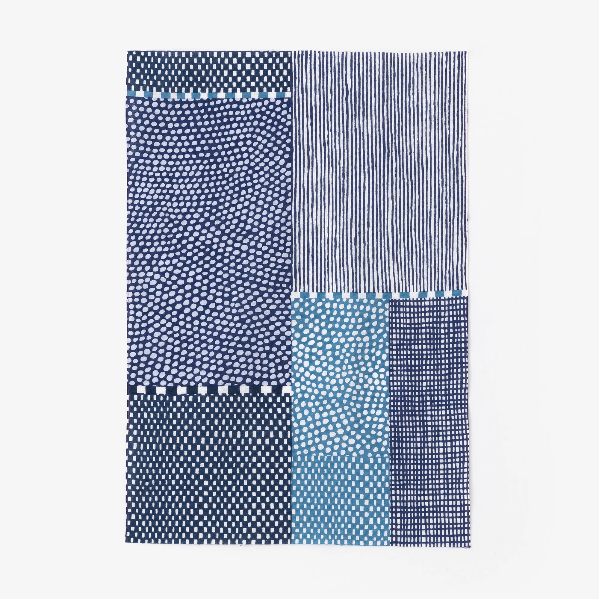 Isemomen Cotton Textile Handkerchief (Short) / Lines and Dots Seiwa