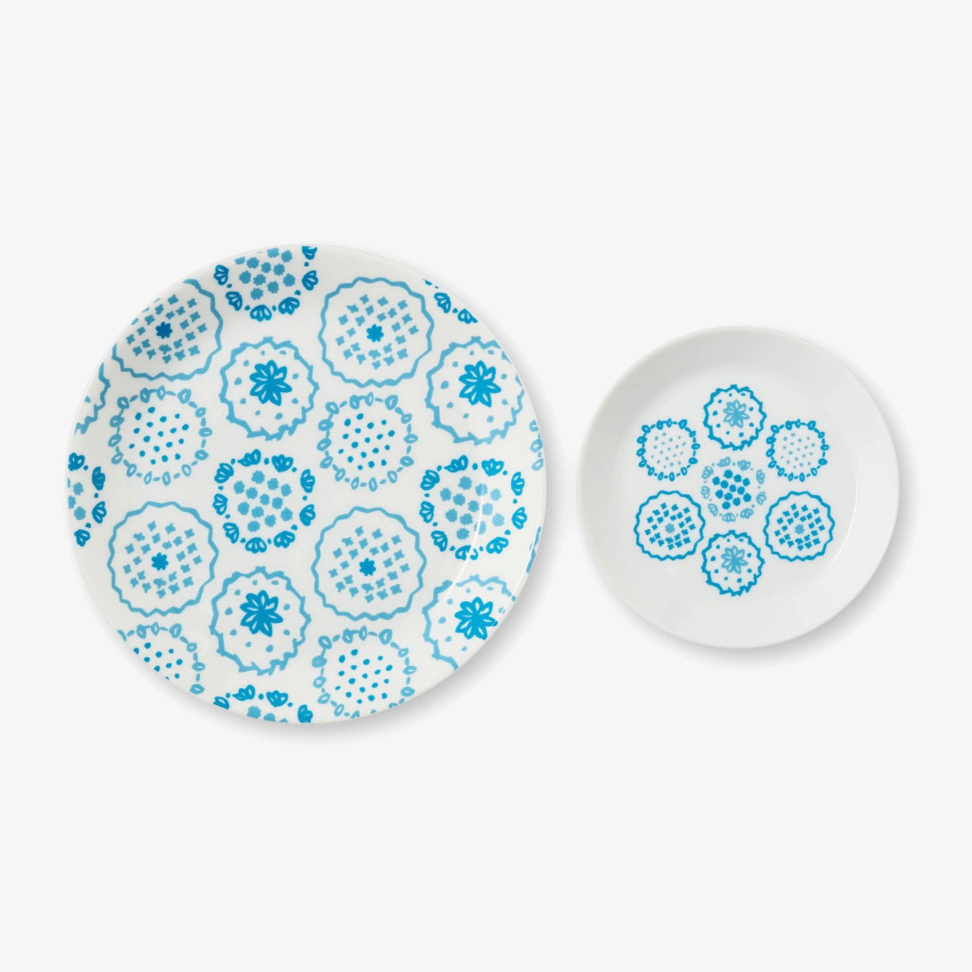 暮らしの器 2枚セット／花刺繍（はなししゅう）