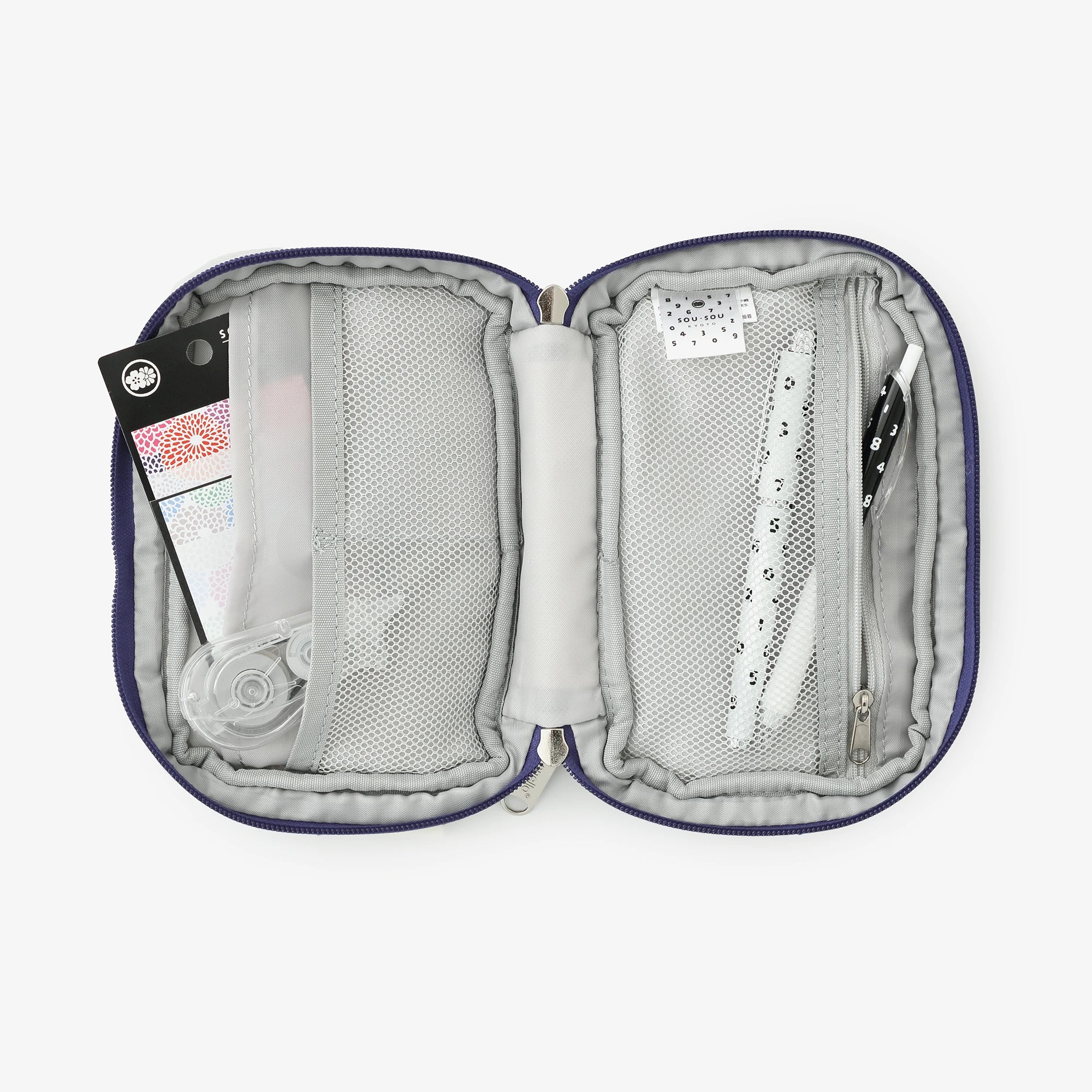 SOU・SOU×Eslite Bookstore Funktionelle Aufbewahrungstasche/Smile SF Navy