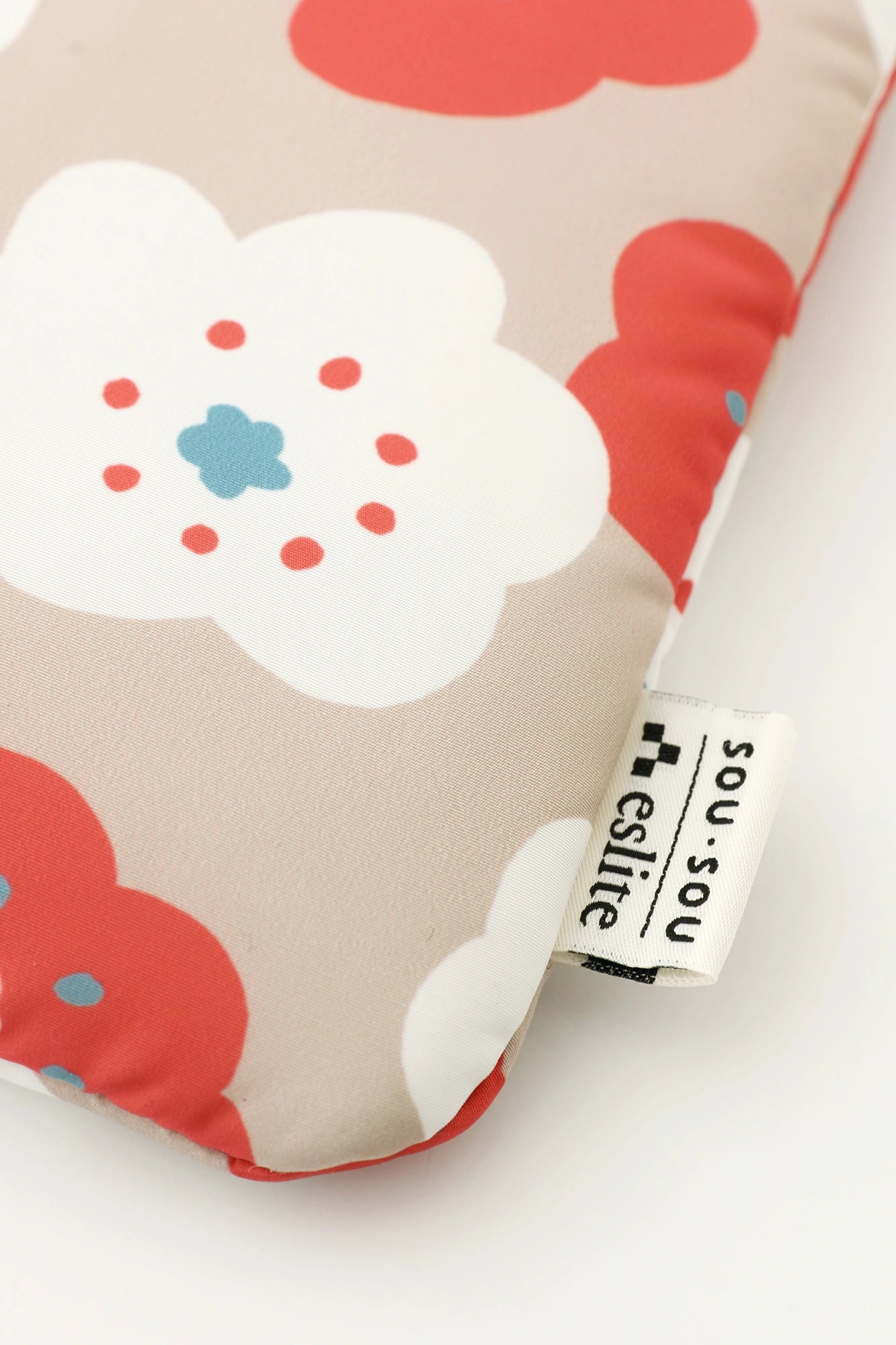 SOU・SOU×Eslite Bookstore Pochette de rangement plate/Hohoemi Retro Rouge