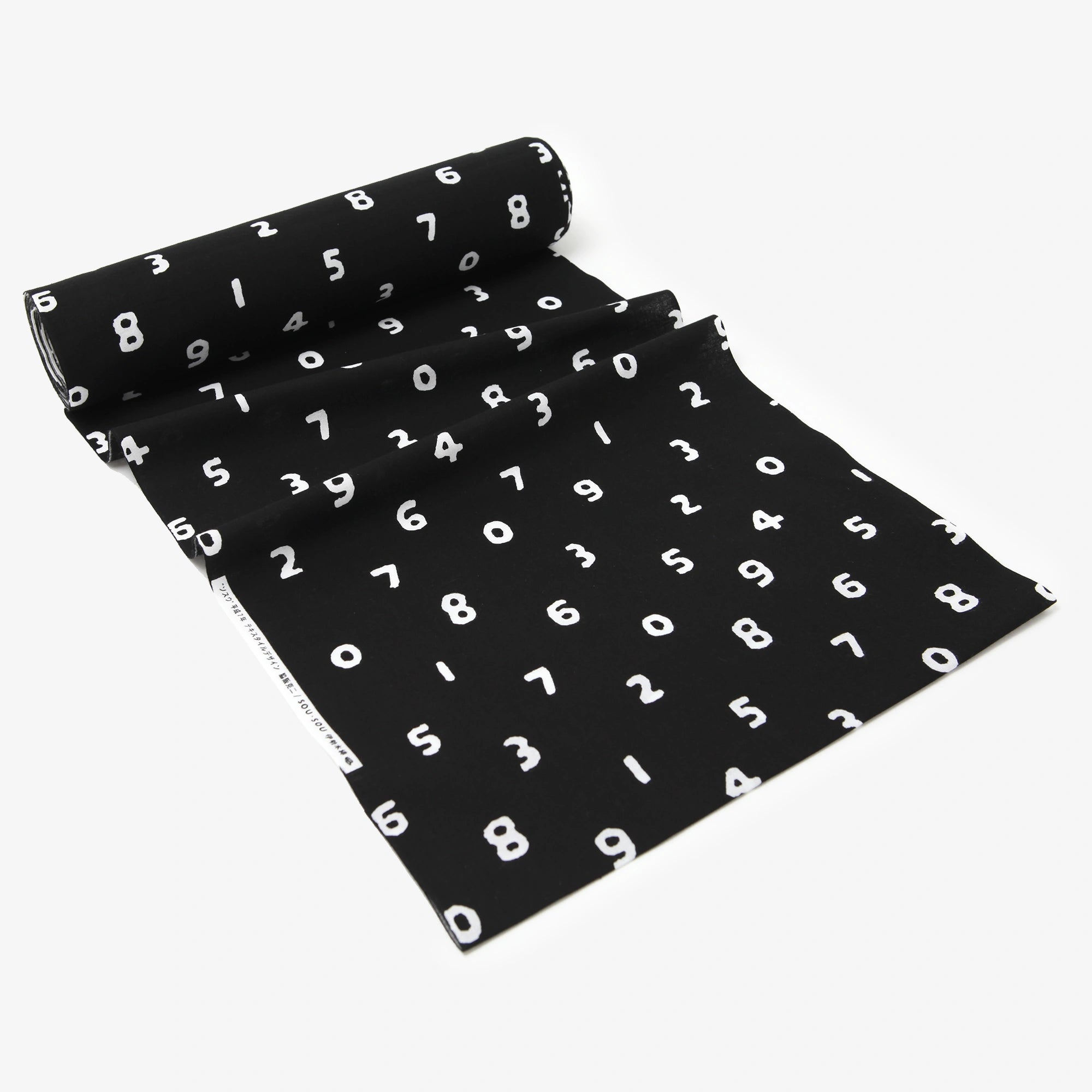 Textile sold in cuts (Isemomen Cotton: Tokuoka) / SO-SU-U Black＜50cm＞