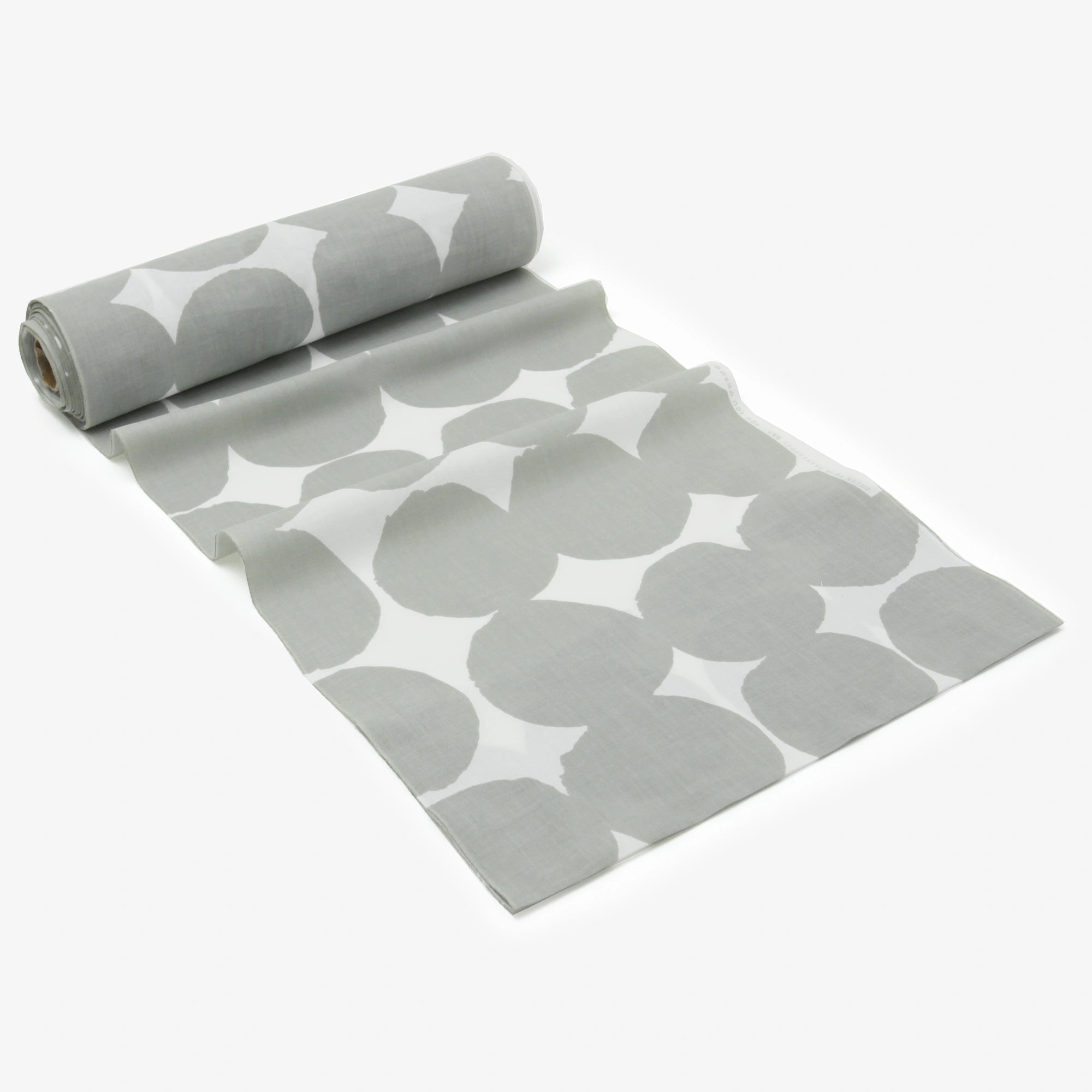Textile sold in cuts (Isemomen Cotton: Tokuoka) / Marbles Large Silver Grey× White<50cm>