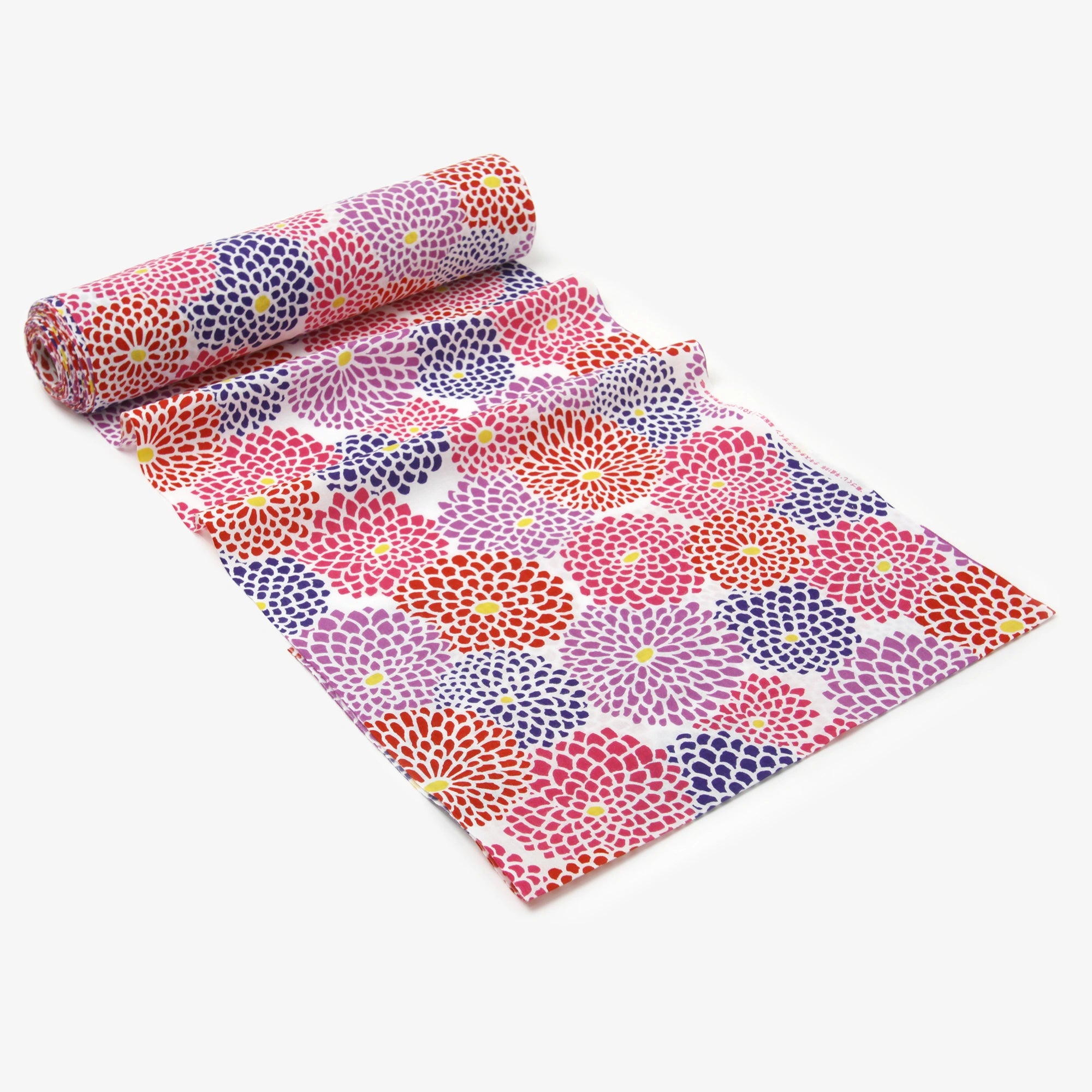 Textile  (Ise-momen cotton Yarn: Tokai) / Chrysanthemum Bellflower Blue× Bright Red <50cm> 