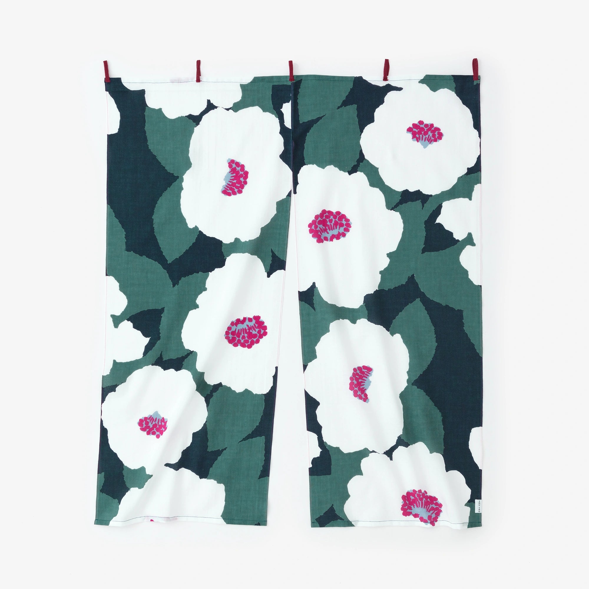 Isemomen Cotton Handkerchief Short Curtain 2-piece / Setsuzan