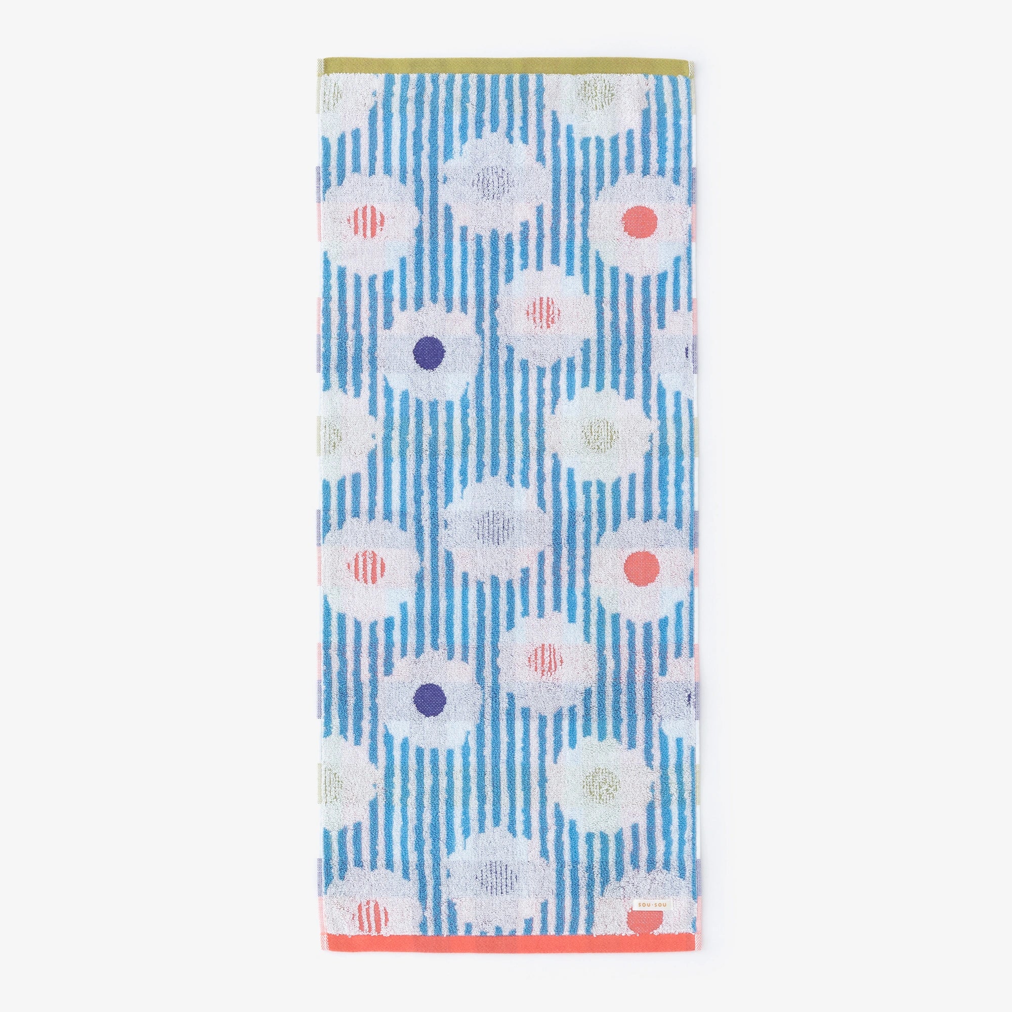 SOU・SOU Imabari Face Towel ／White Chrysanthemum Lovely