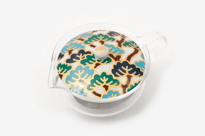 耐熱ガラス急須＆茶缶セット／松は松らしく