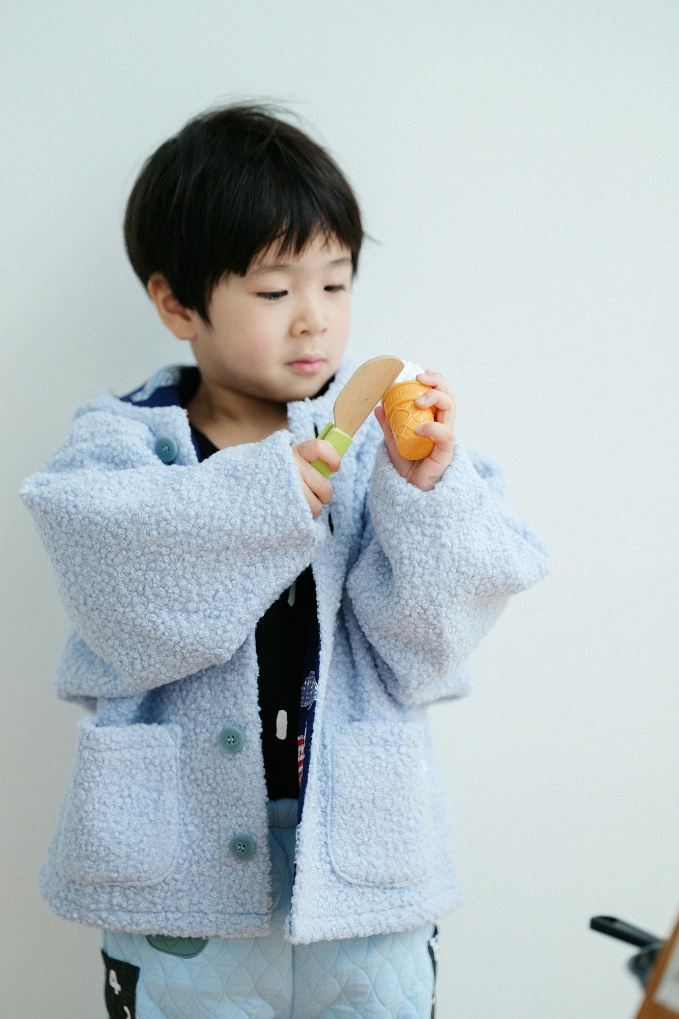 ●Boa Hooded Kinder-Langarmshirt/Mizuiro x Jidosha