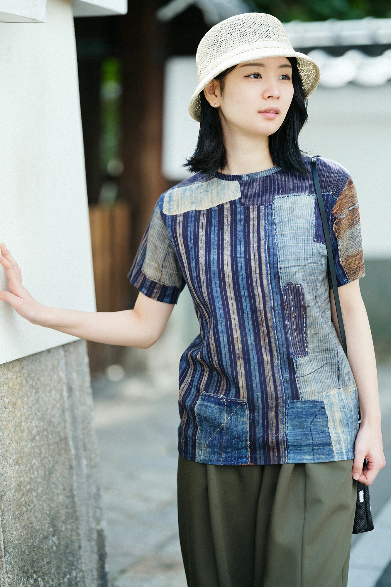 高岛缩棉40/40短袖T-shirt ／ BORO II IJ