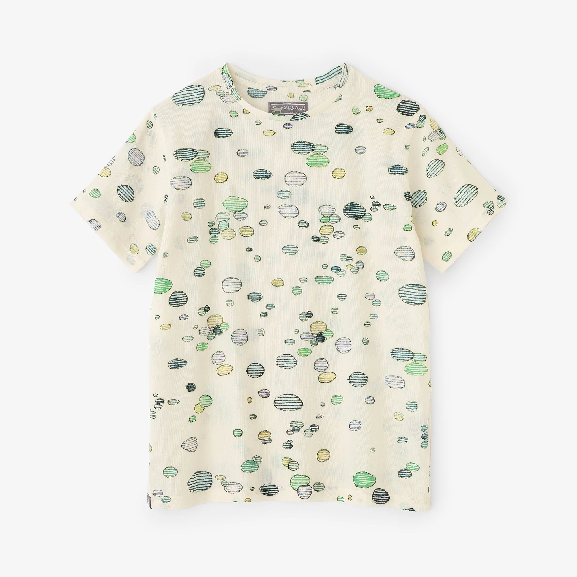 高島縮 40/40 半袖Tシャツ／炭酸水（たんさんすい）