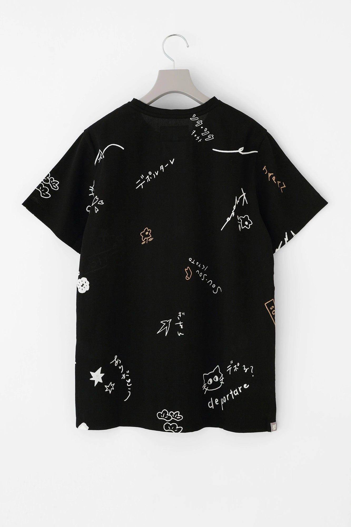 高島縮 40/40 半袖Tシャツ／depo 乱描画（らんびょうが）
