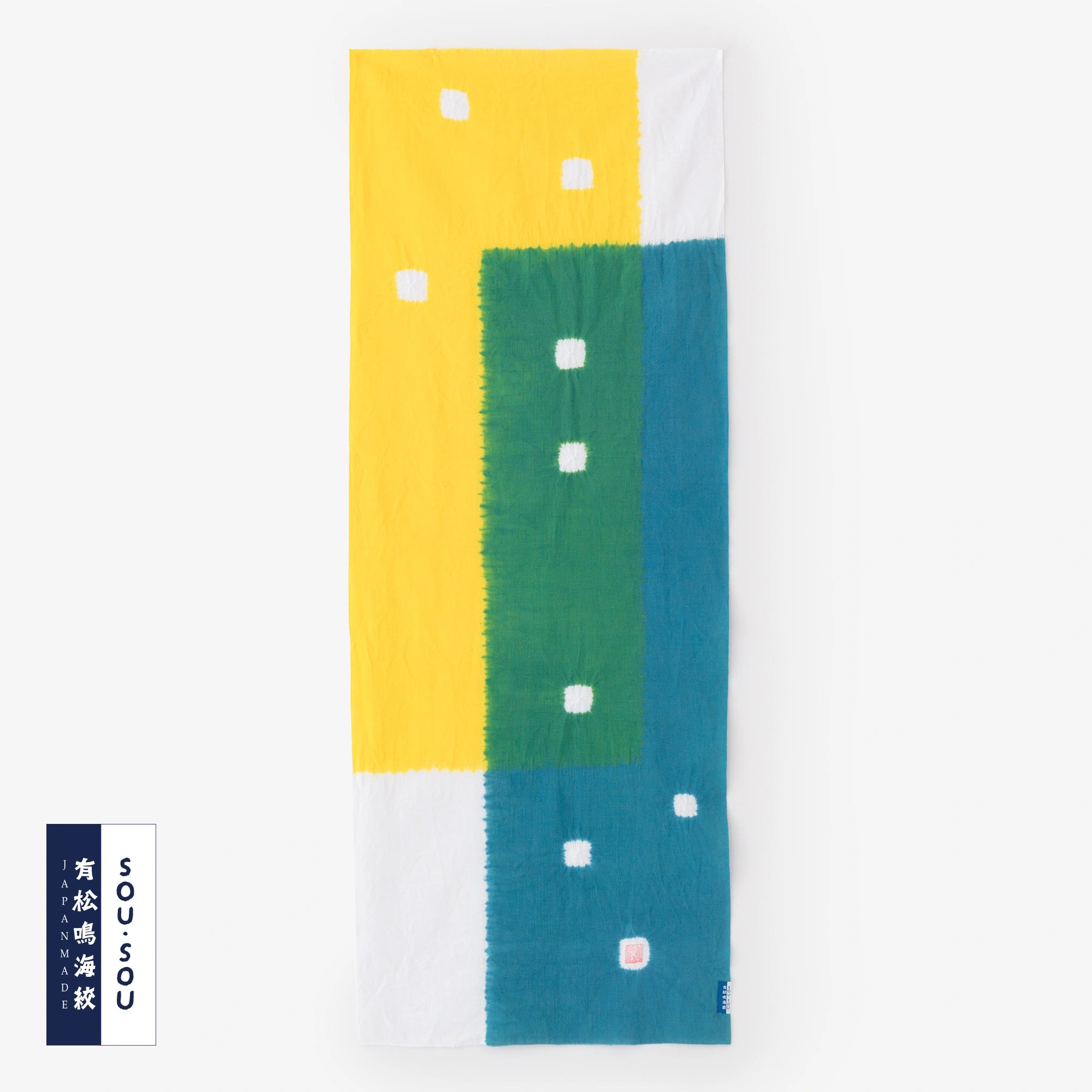 SOU・SOU×Arimatsu Narumi Shibori Tenugui/Yamaga Shoten Sorgfältig hergestellter Iro Asobi Tokiwa