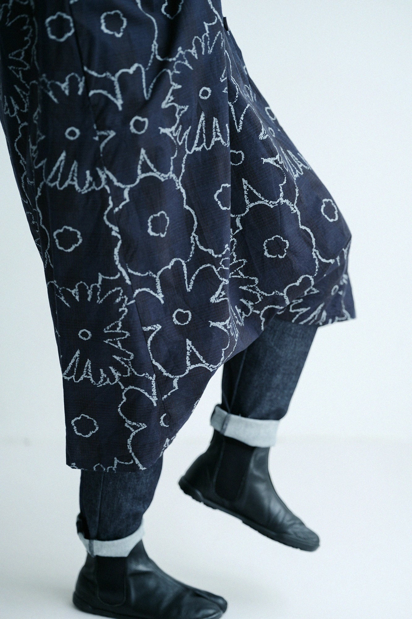 メランジチェック H.N.BIKEワンピース／おおらからくがき