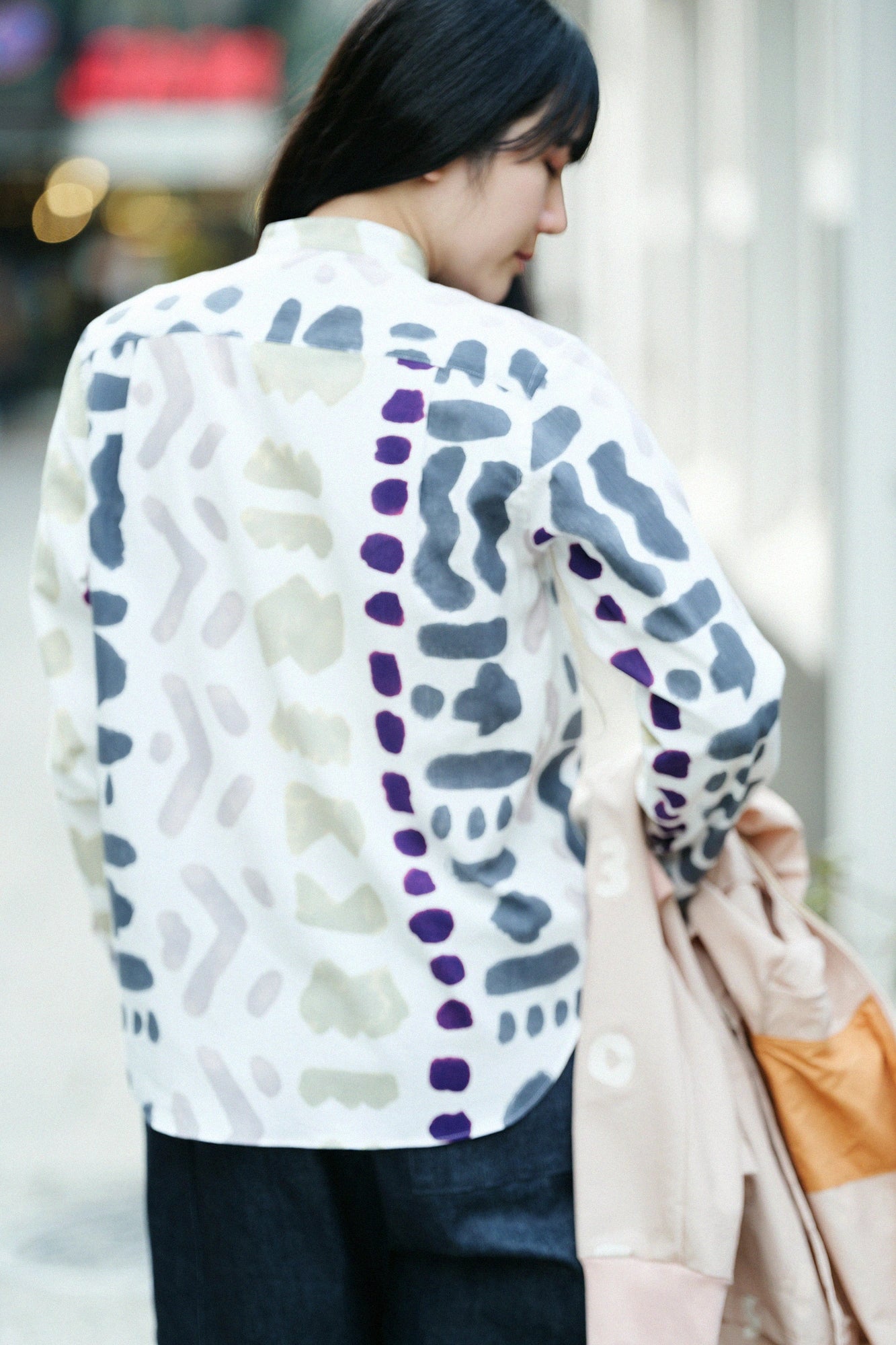 타카시마치지미 20/20 스탠드칼라 셔츠／문양(문요) 