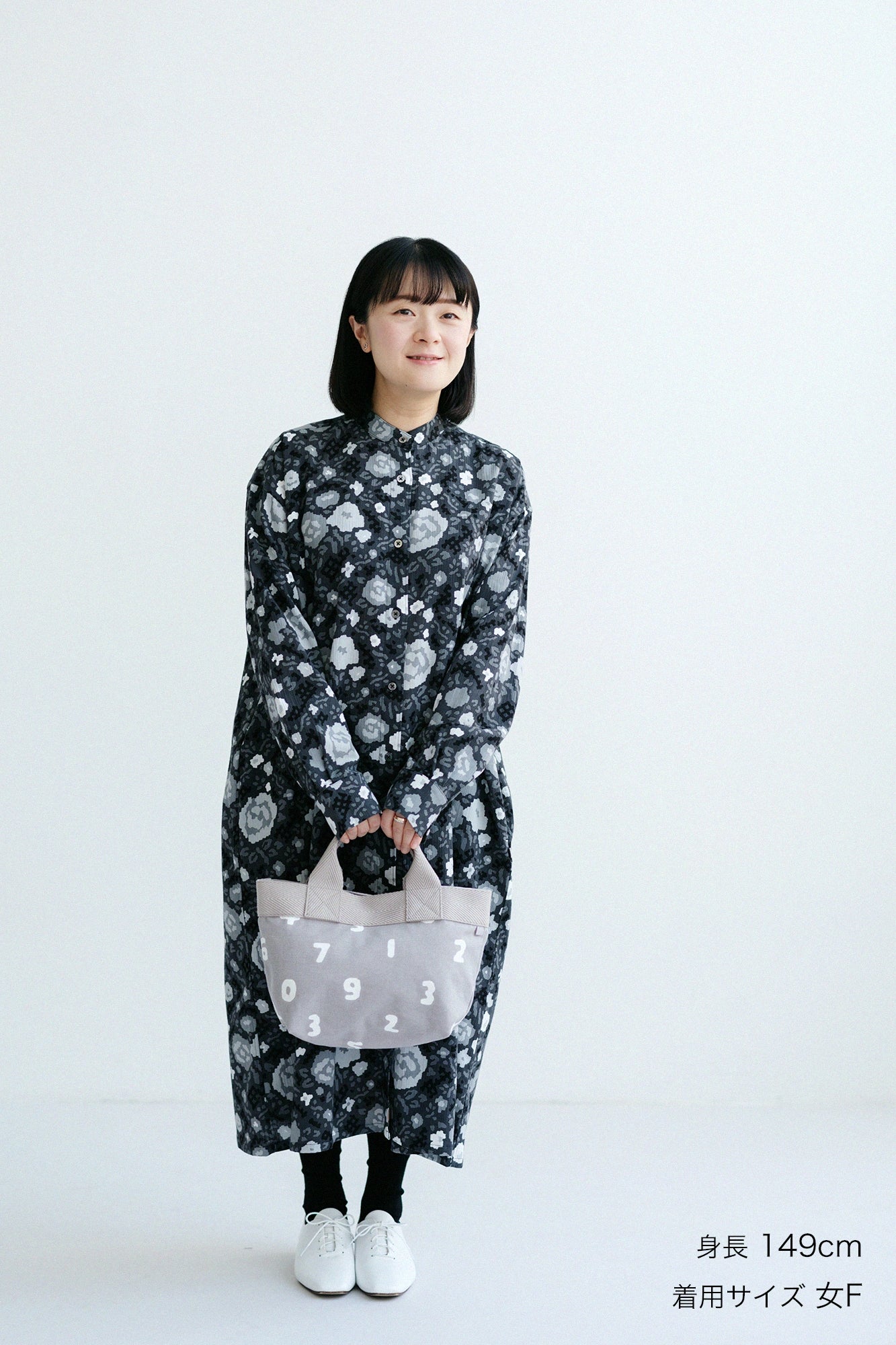 高島縮 20/20 グランシャツワンピース／薔薇（ばら）