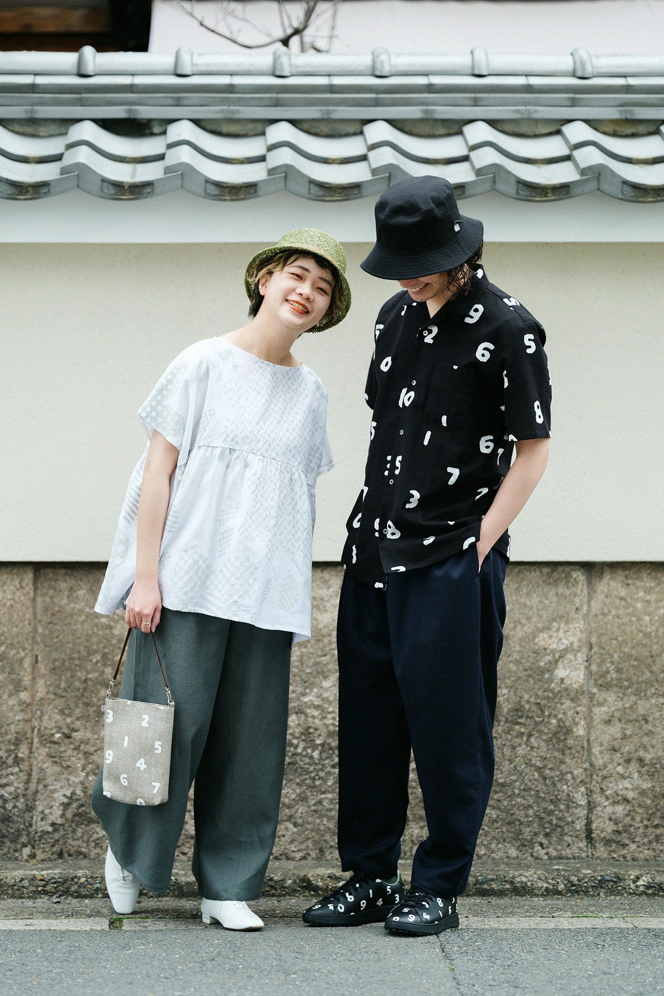 Linen Wrinkle Blouse／Merrily White