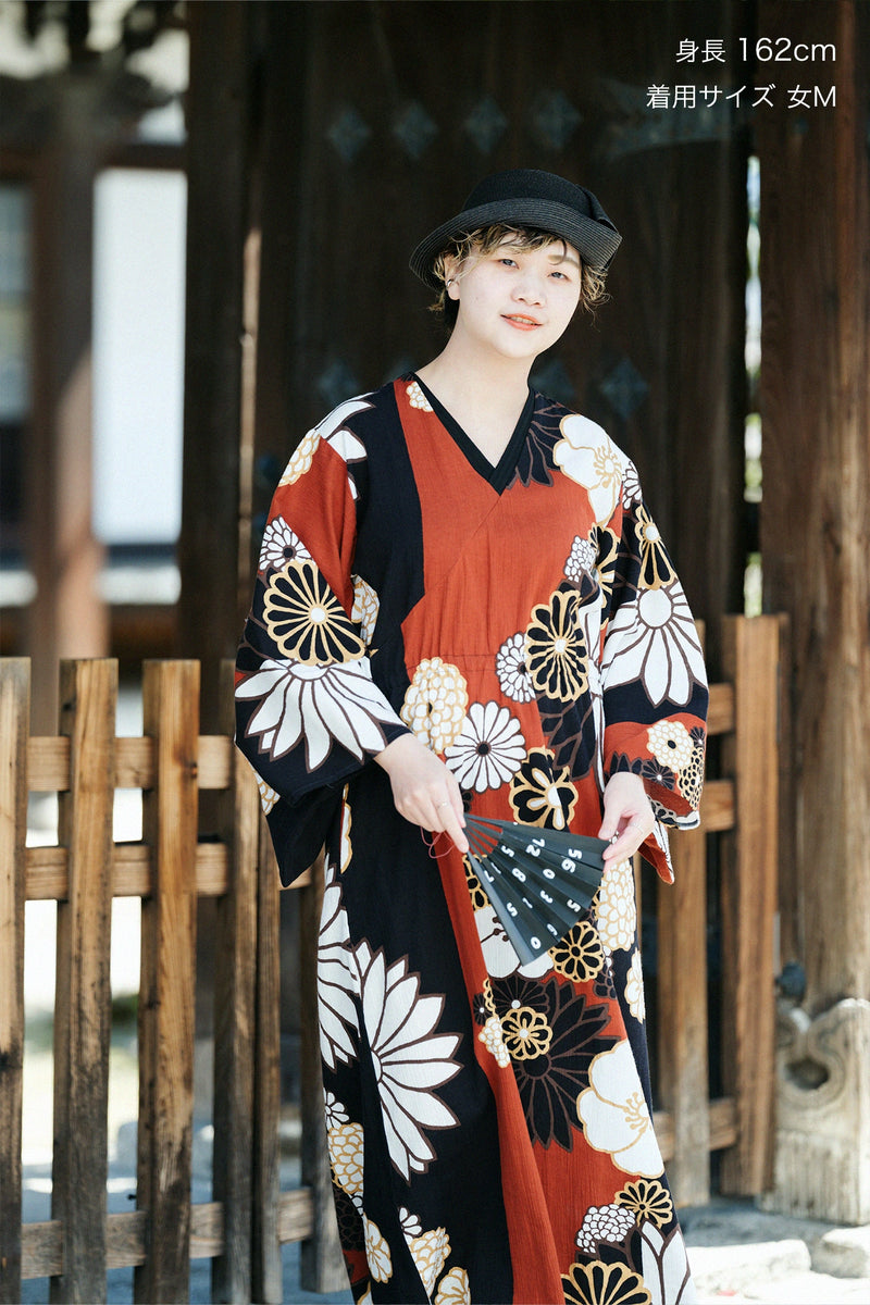 【Pre-order】 Double V-neck Summer Kimono Dress