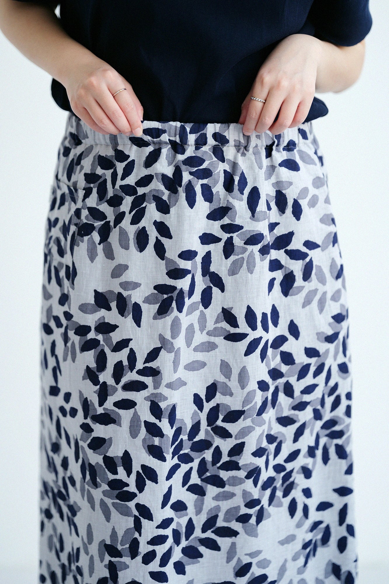 【Ships ard. 4/21】Linen Long Skirt / Shadow of Trees