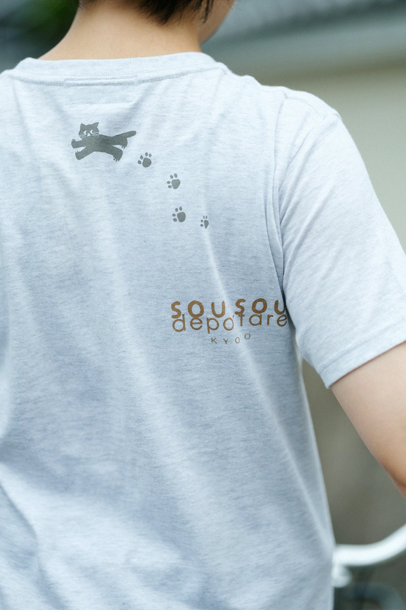 【6월30일경 발송 예정】depo 냥 반팔T셔츠[5.0]／아이보리 