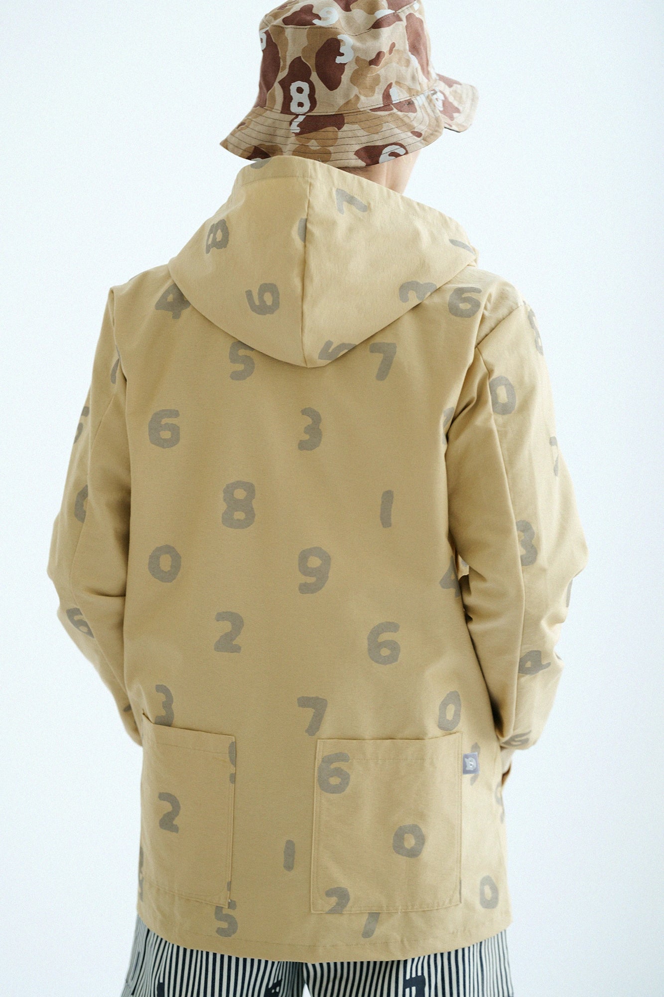 棉尼龍混紡布 BIKE連帽外套／SO-SU-U十數 竹綠色