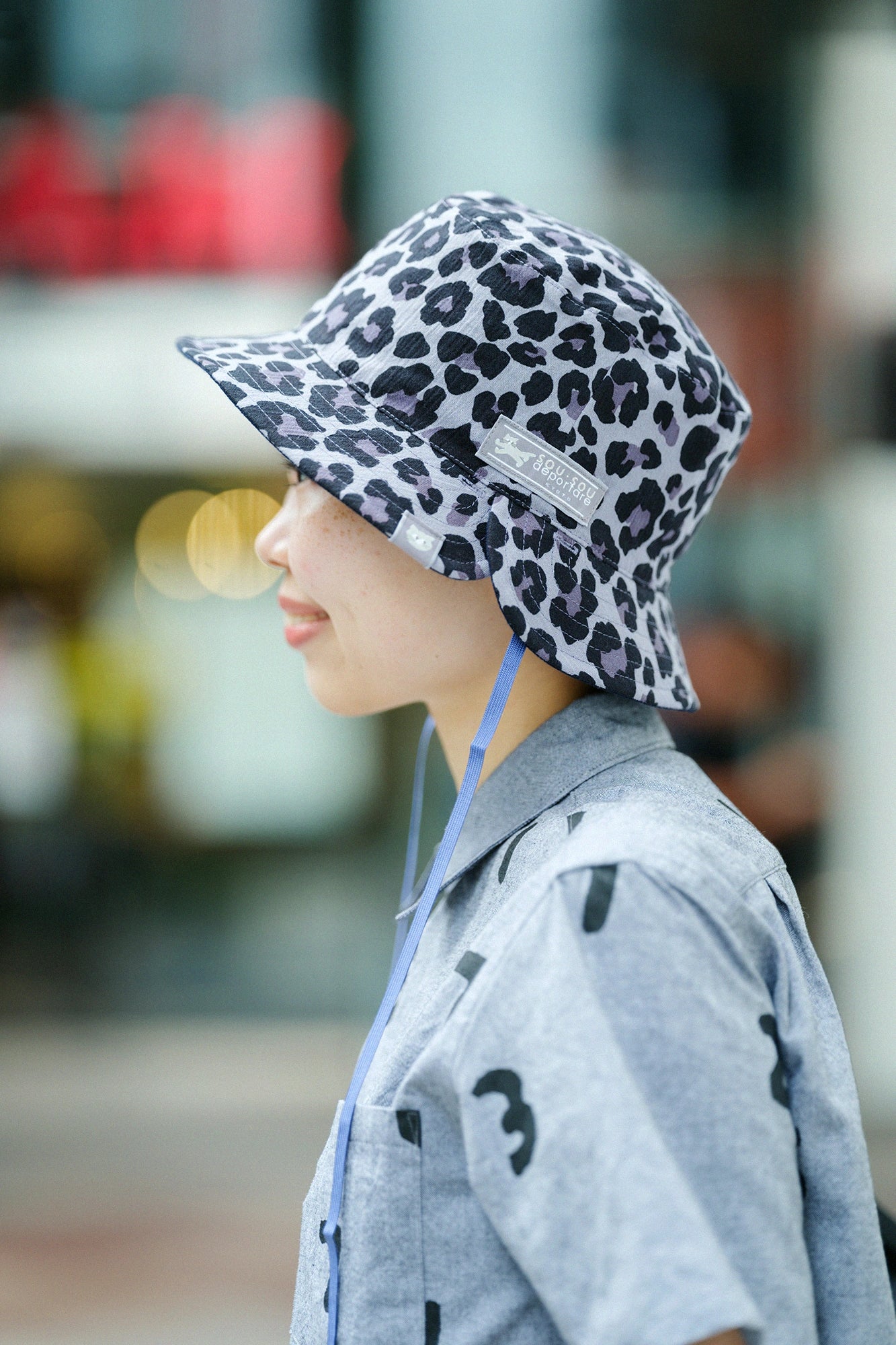 [Versand voraussichtlich um den 30. Juni] Takashima Chijimi 20/20 Reversible BIKE HAT/depo Leopard Midnight