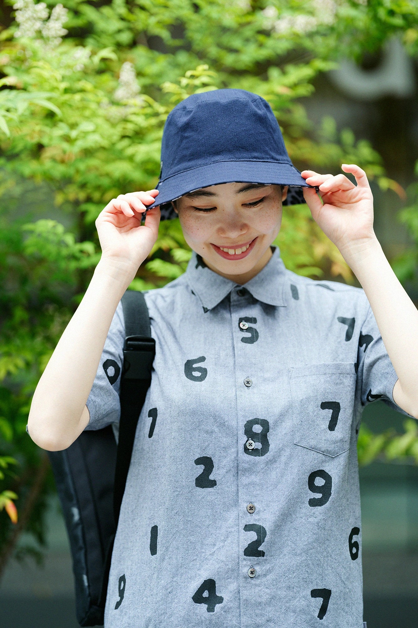 [Versand voraussichtlich um den 30. Juni] Takashima Chijimi 20/20 Reversible BIKE HAT/depo Leopard Midnight