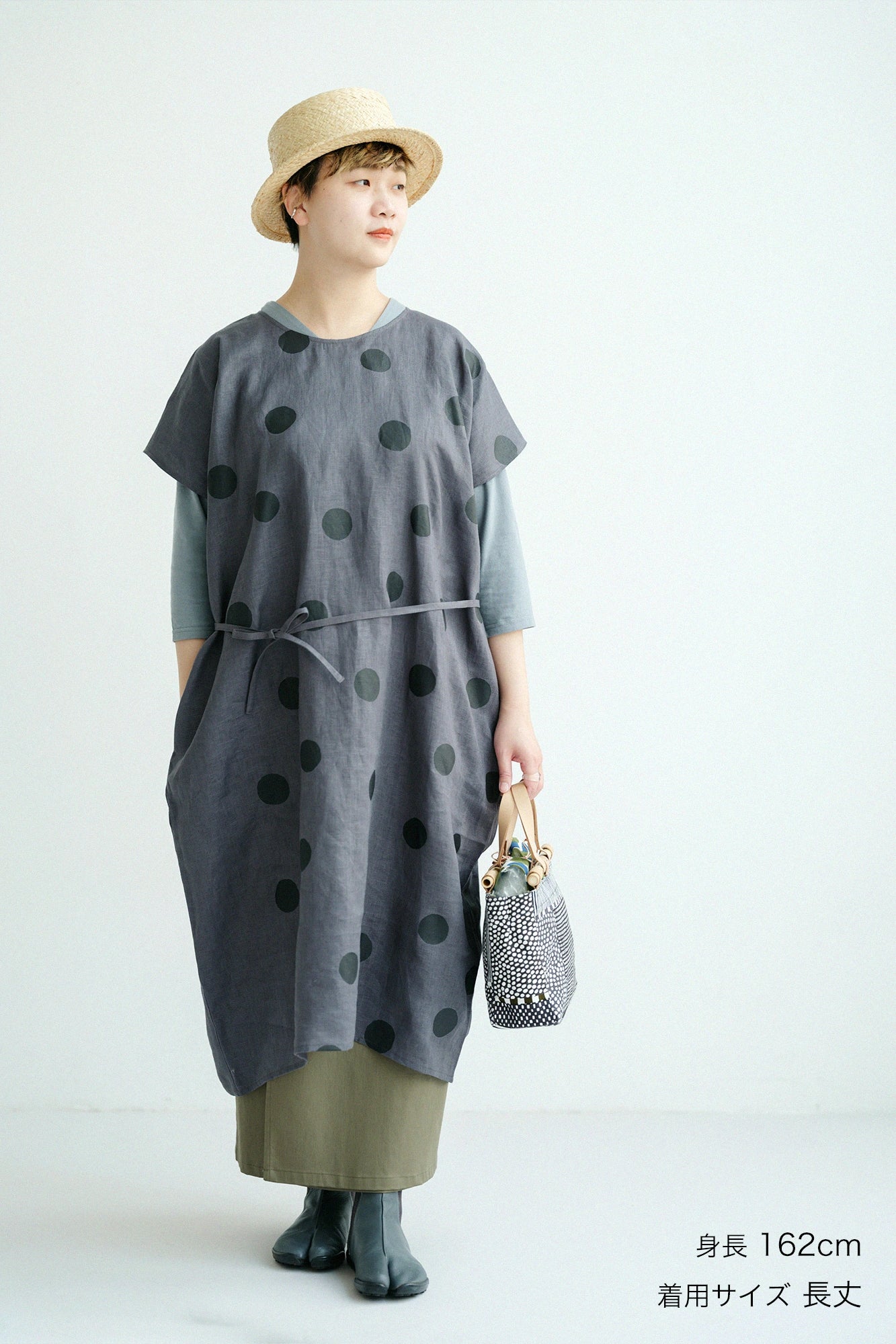 마 직사각형 원피스／스이교쿠마아라（마아라）와 여백 소탄색（케시즈미이로） 