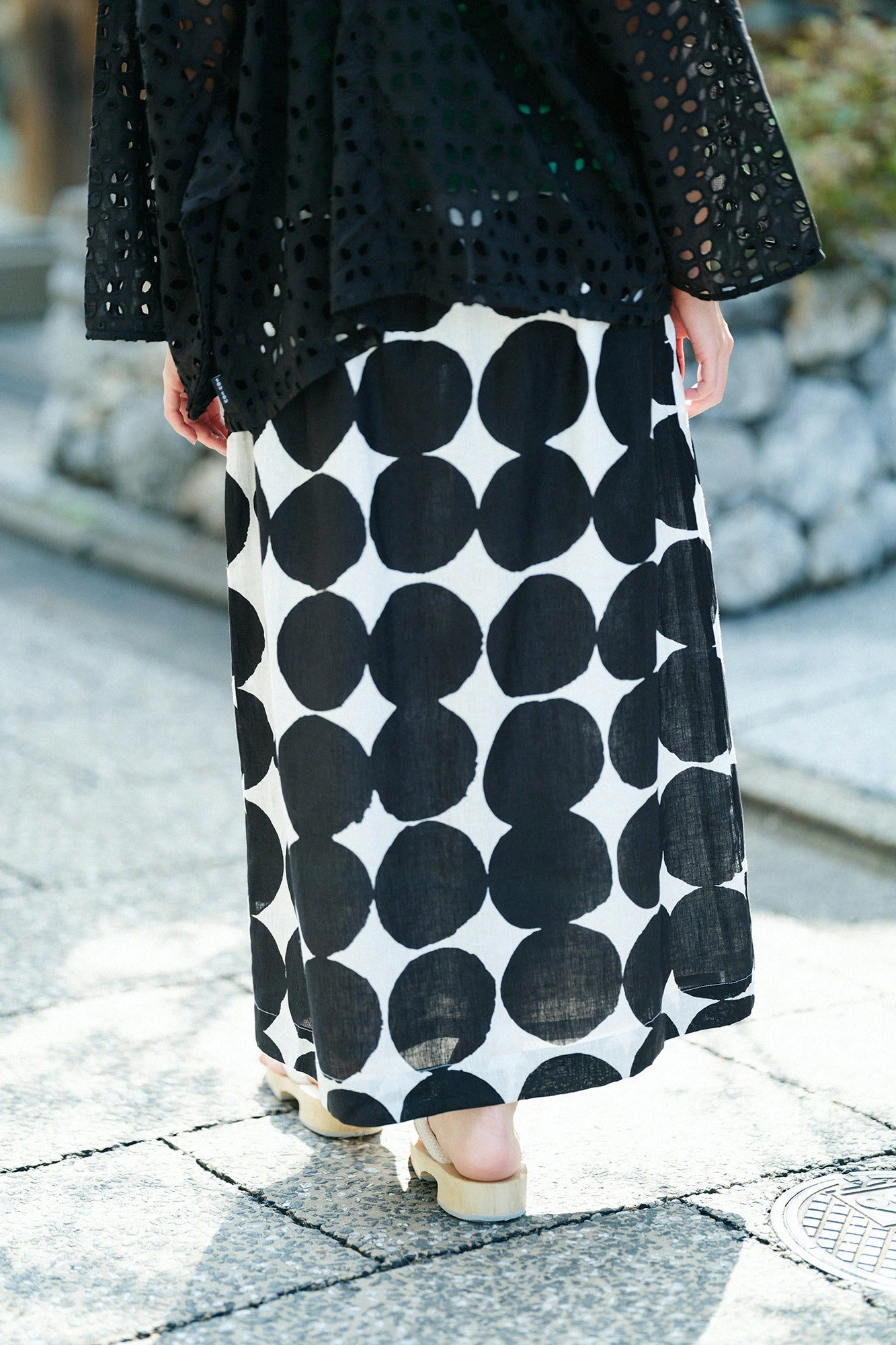 【Ships ard. 4/21】Linen Long Skirt / Marbles