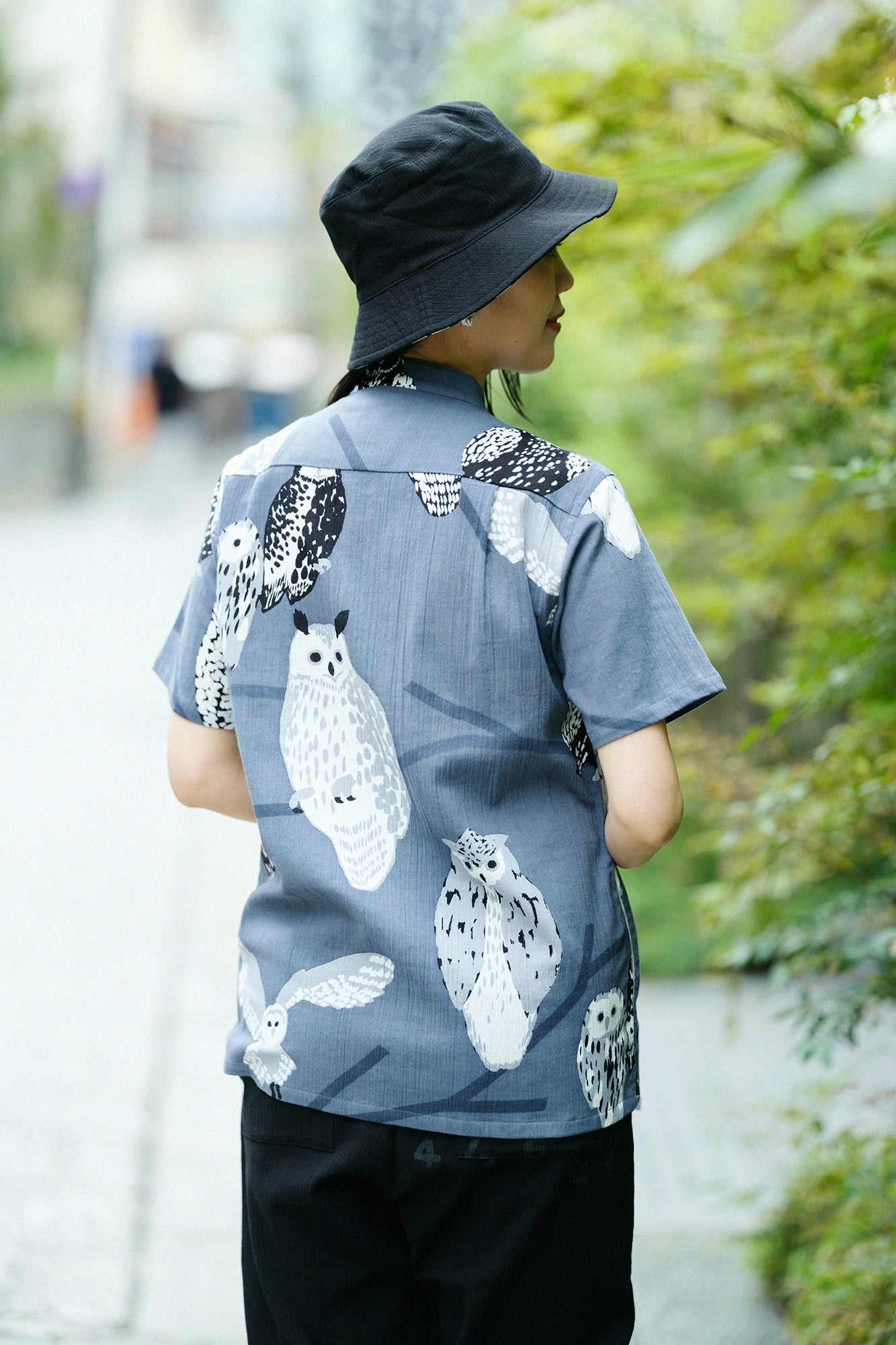 Shiji Takashima 20/20 Kurzarmhemd mit Stehkragen SP 2.0/Owl Yonaga