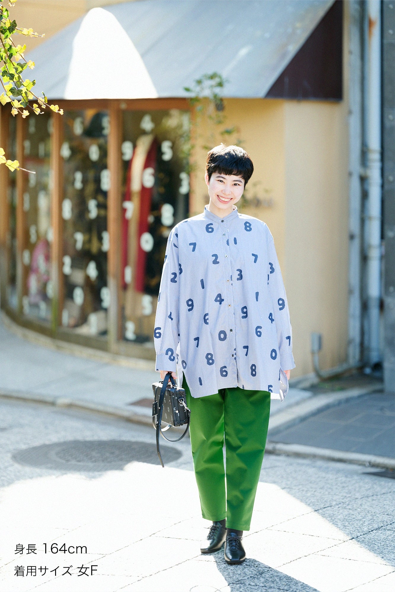 超長綿 スタンドカラー グランチュニックシャツ R.H／SO-SU-U ネイビーピンチェック