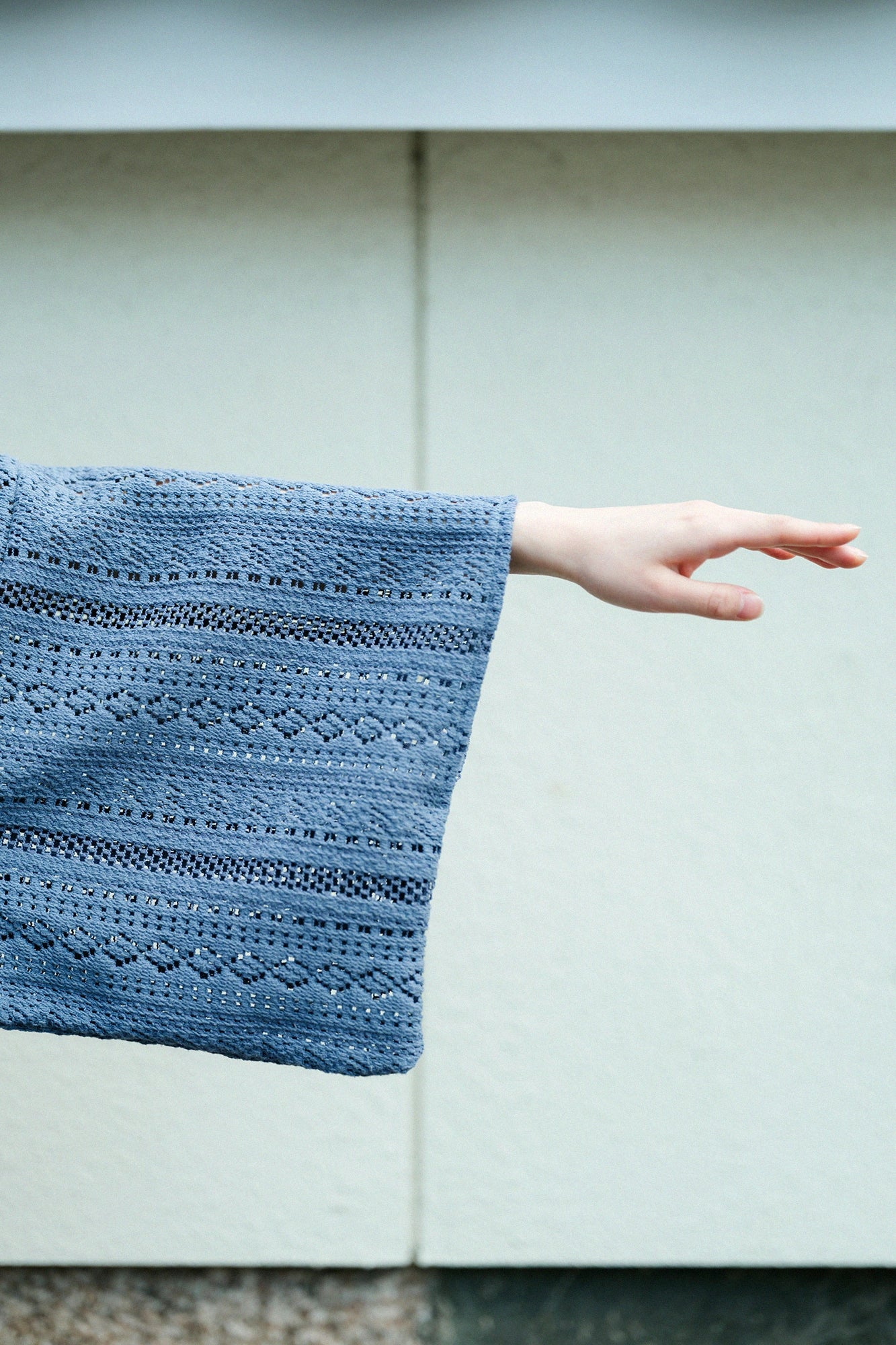 [Expédition prévue vers le 21 avril] Filigrane broderie géométrique Hatsuki/Gris bleu