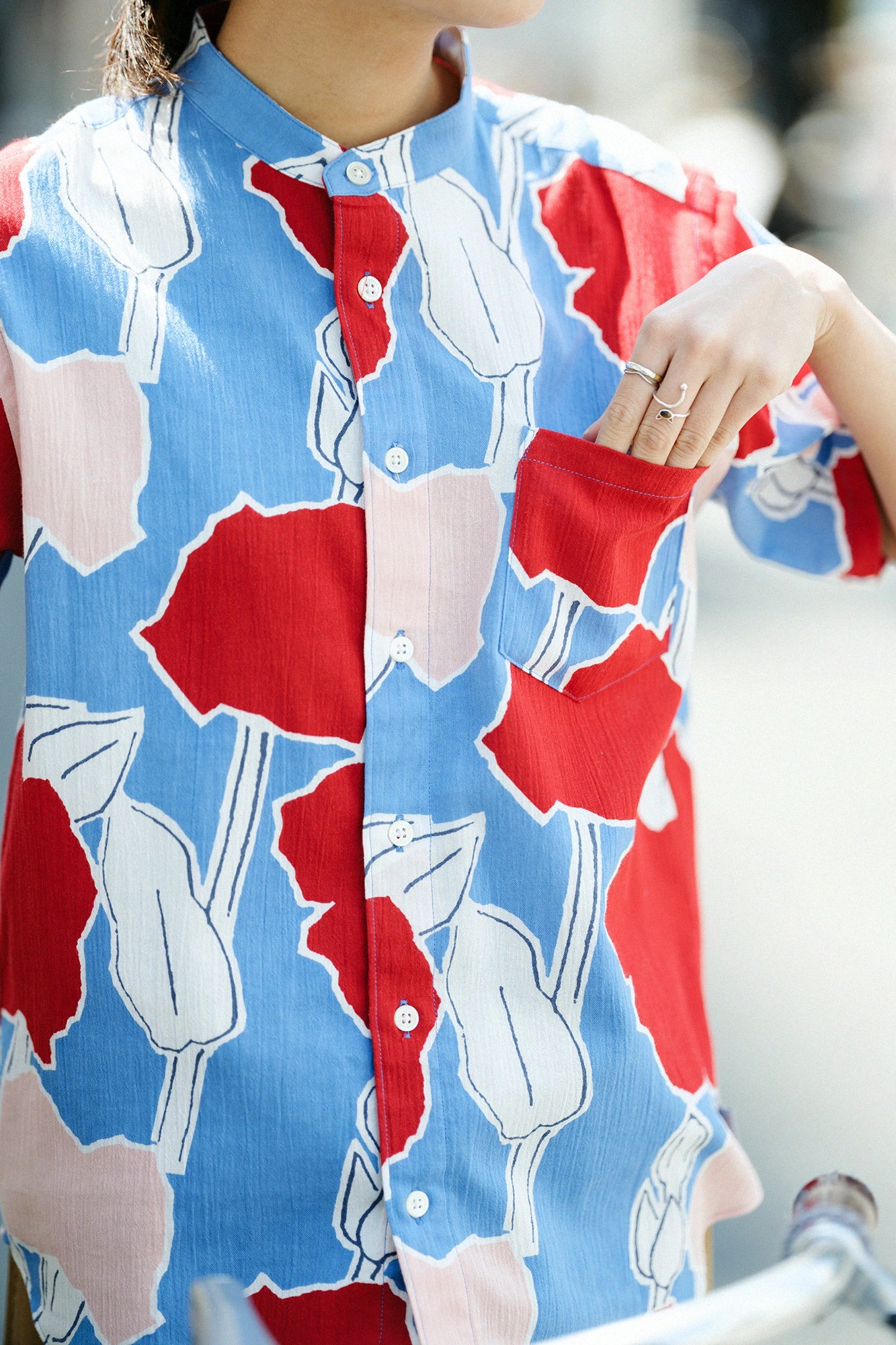 Chemise à manches courtes Chizimi Cotton 20/20 Stand Color / Lustre
