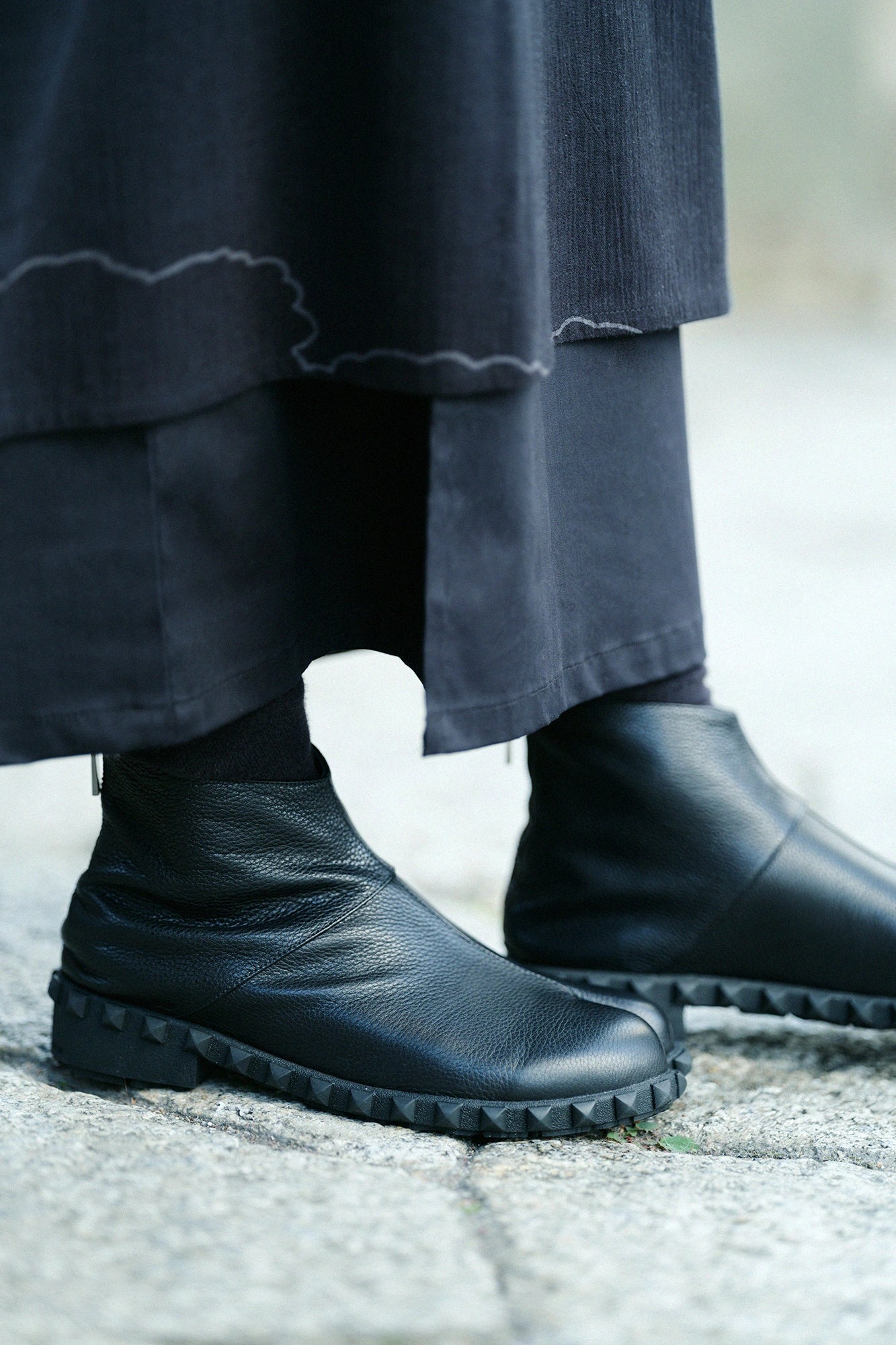 리야지프 반장(반쵸)가죽타비／검은색 