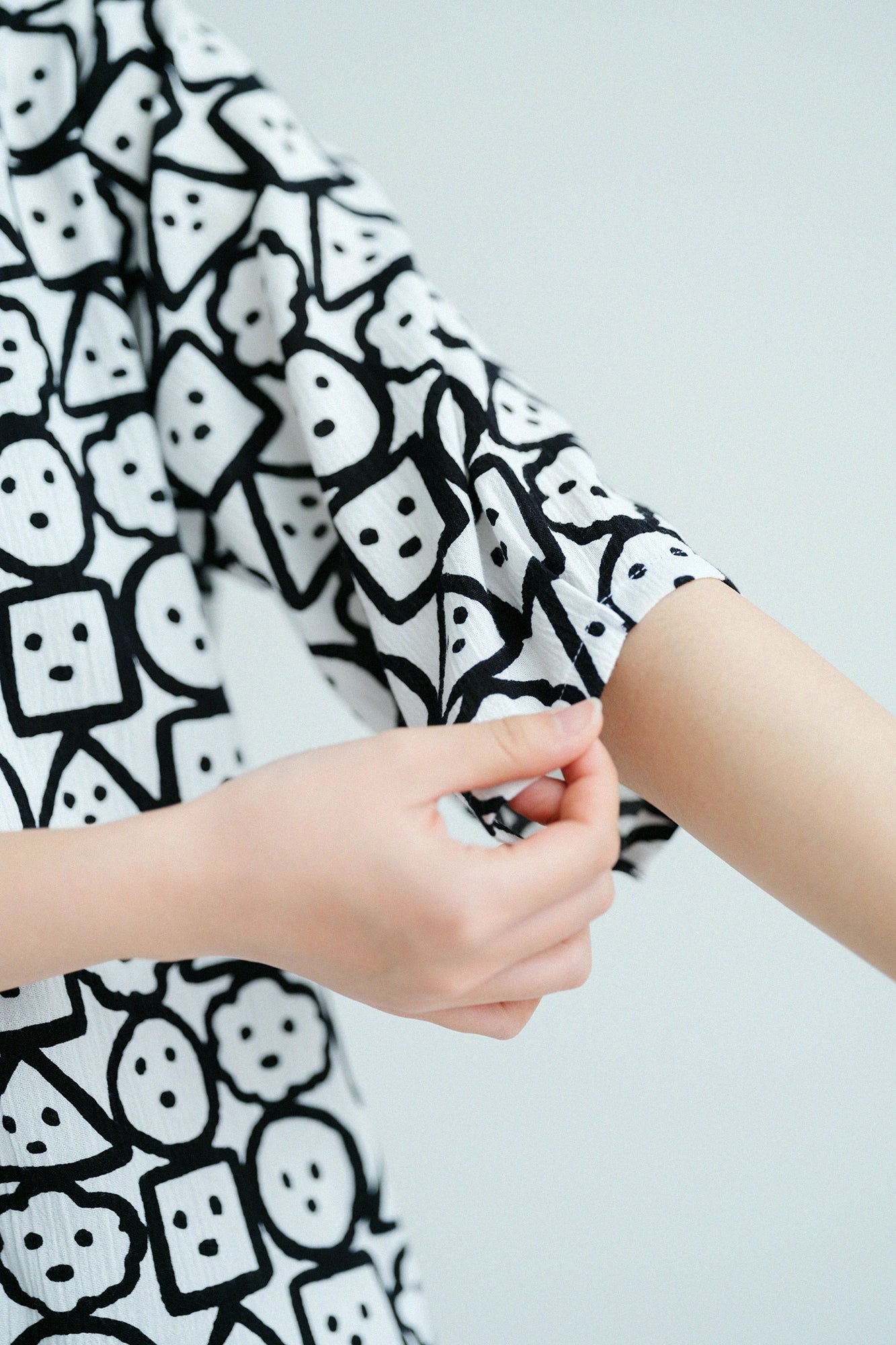 Chizimi Cotton 20/20 Elbow Length Sleeve Tunic／Everyone