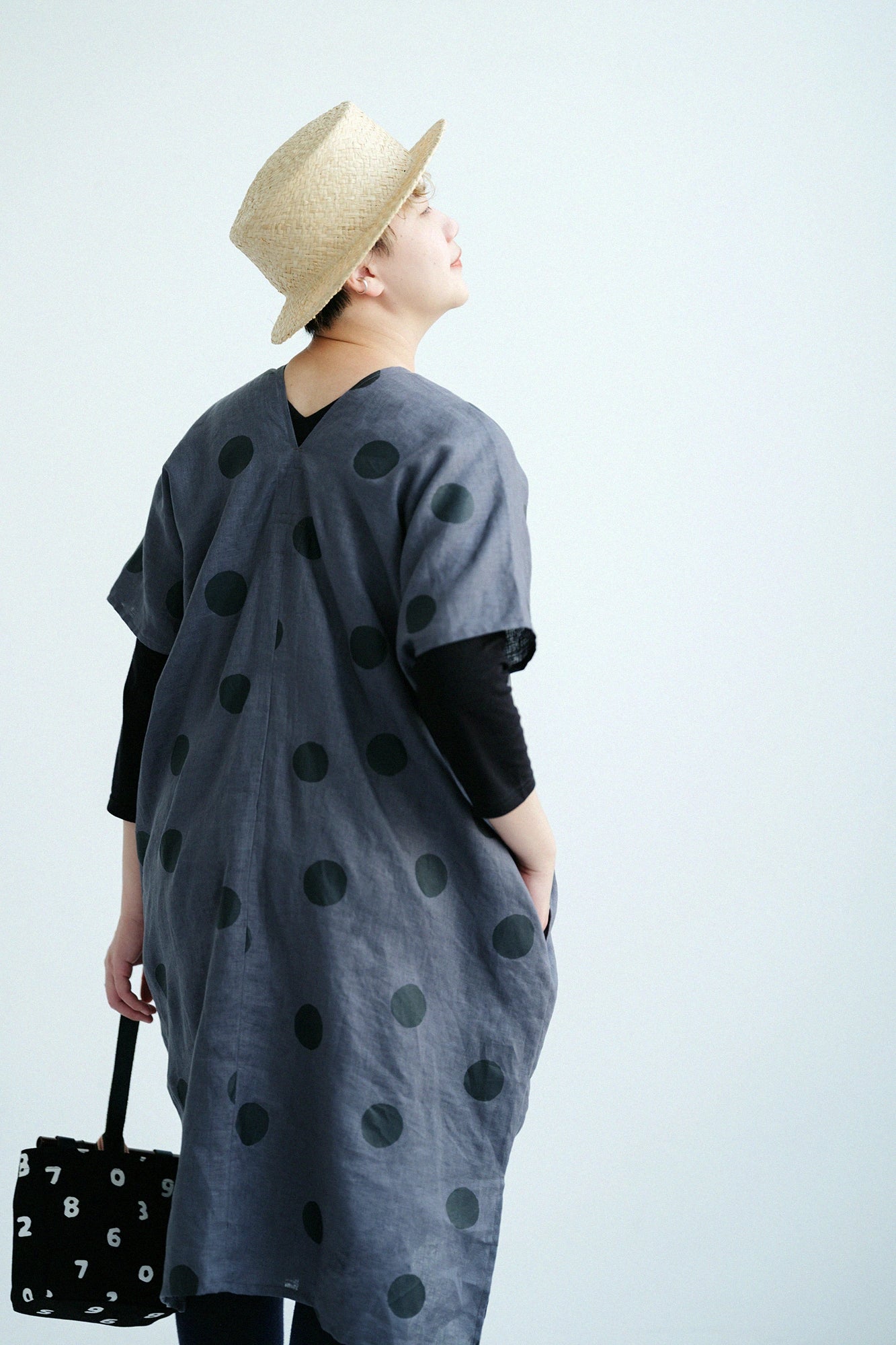 마 직사각형 원피스 후타츠미／스이교쿠마아라（마아라） 소탄색（케시즈미이로） 