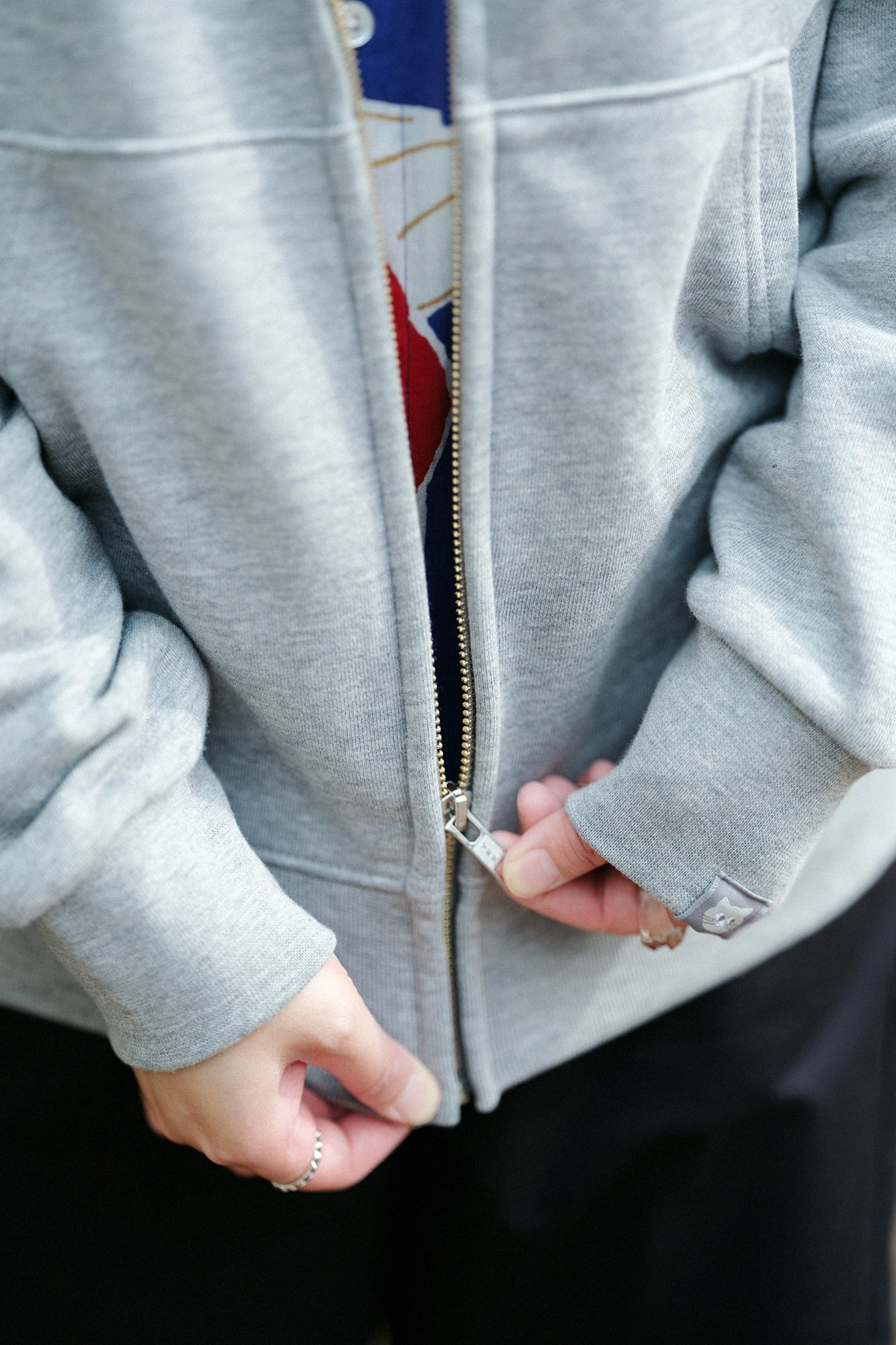 Deportale ZIP UP Sweat Parka [9.7]/Gris chiné