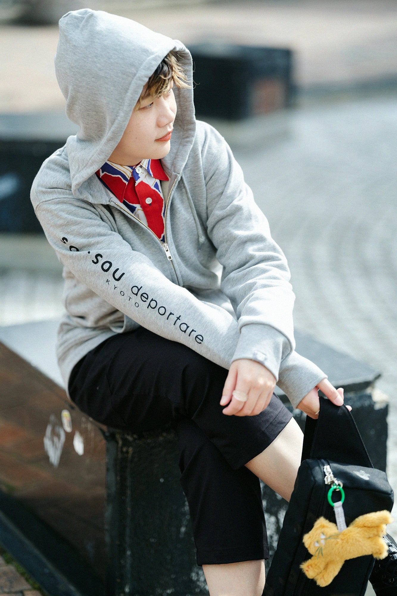 Deportale ZIP UP Sweat Parka [9.7]/Gris chiné