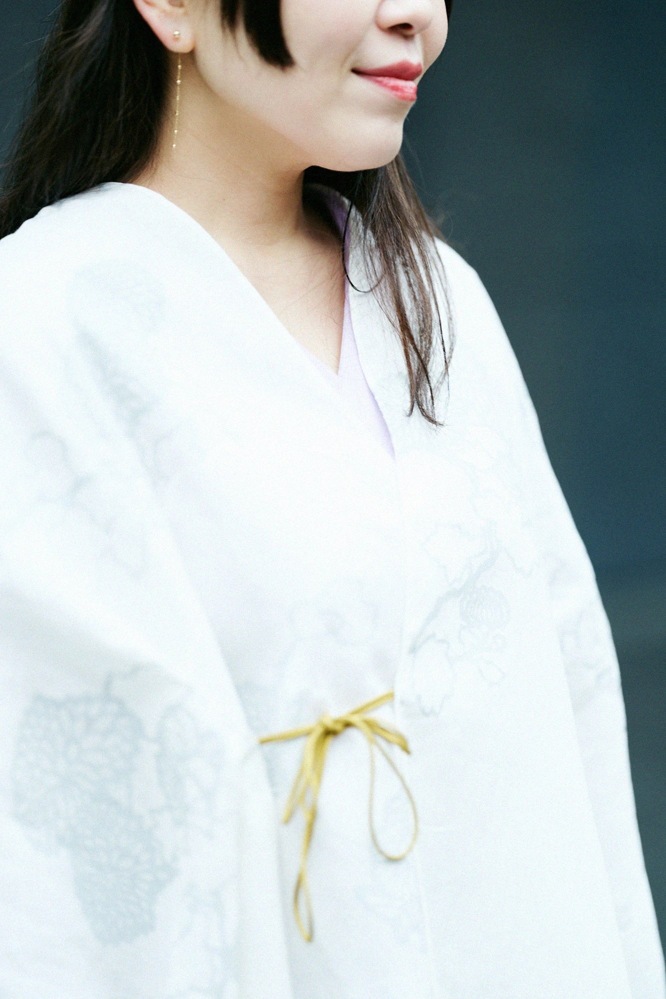 麻 きさらぎ／雲取り（くもどり）に菊と余白（よはく） つくも