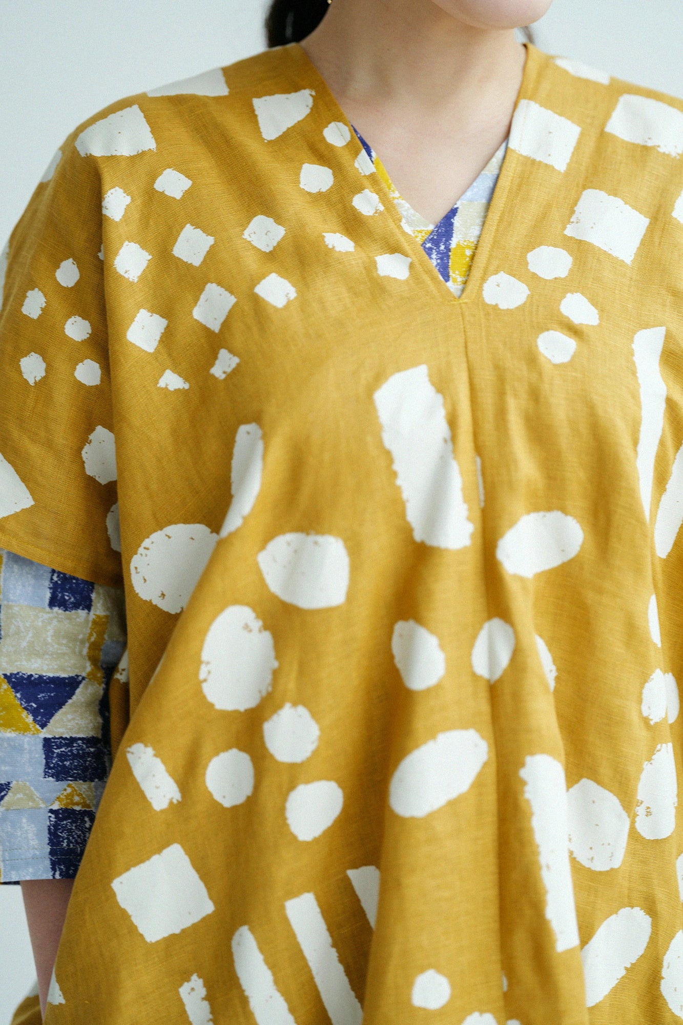 麻 長方形衣（ちょうほうけい） 二つ身（ふたつみ）／うらら陽（よう） 黄金色（こがねいろ）